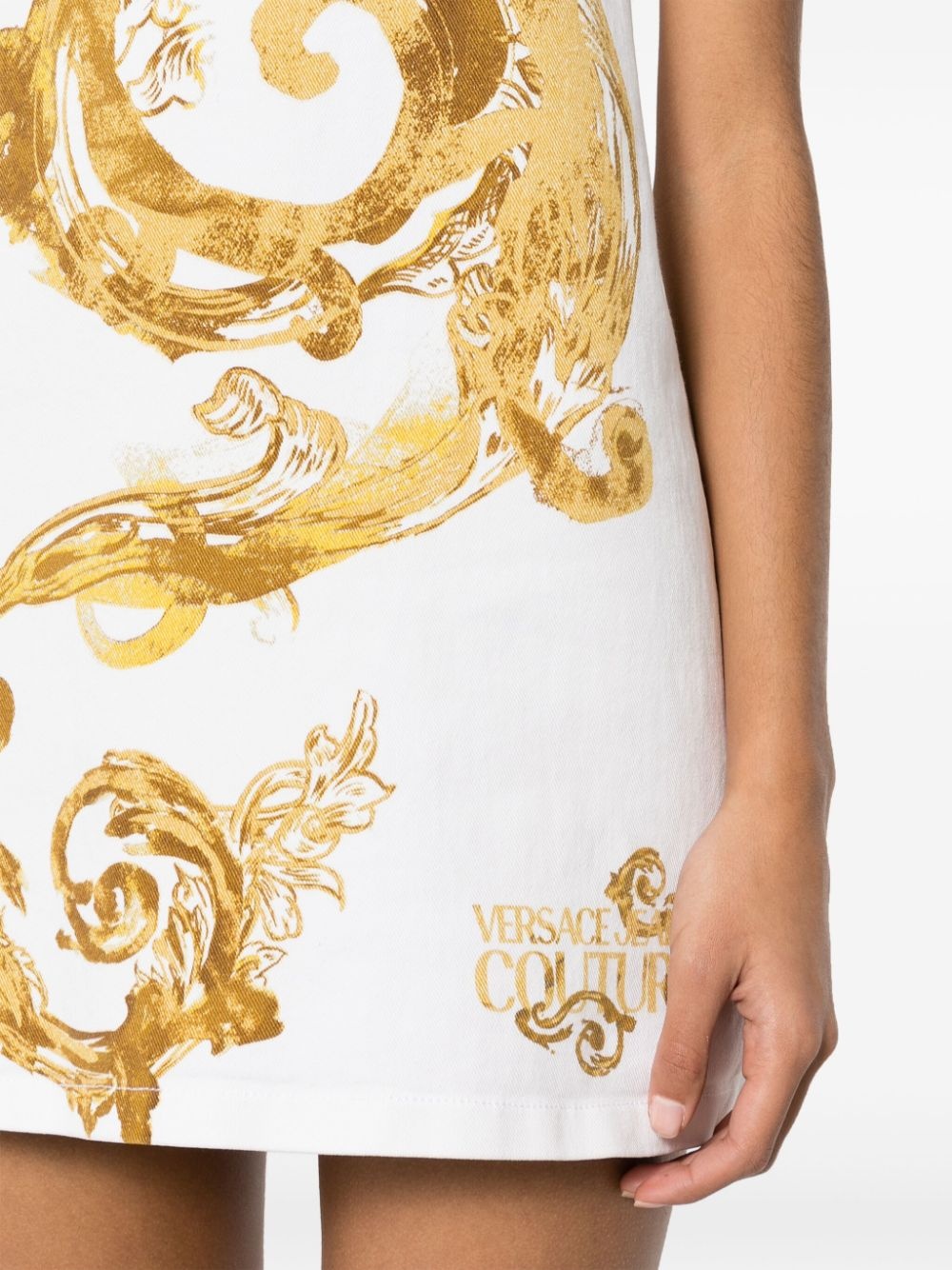 Watercolour Couture denim mini dress - 5