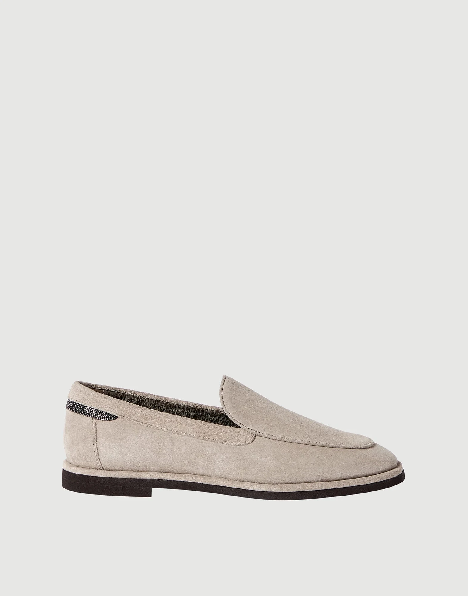 Suede loafers with shiny detail - 1