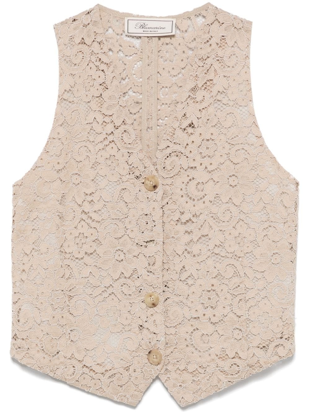 embroidered lace waistcoat - 1