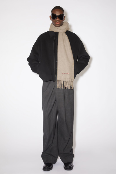 Acne Studios Fringe wool scarf – Narrow - Oatmeal melange outlook