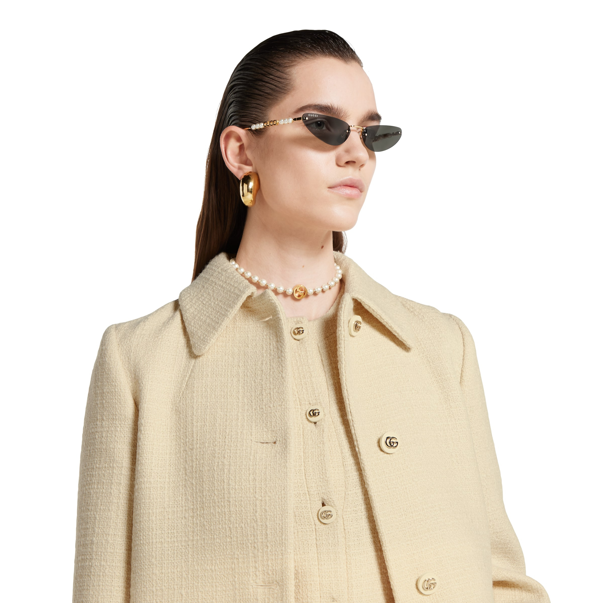 Textured wool tweed coat - 5