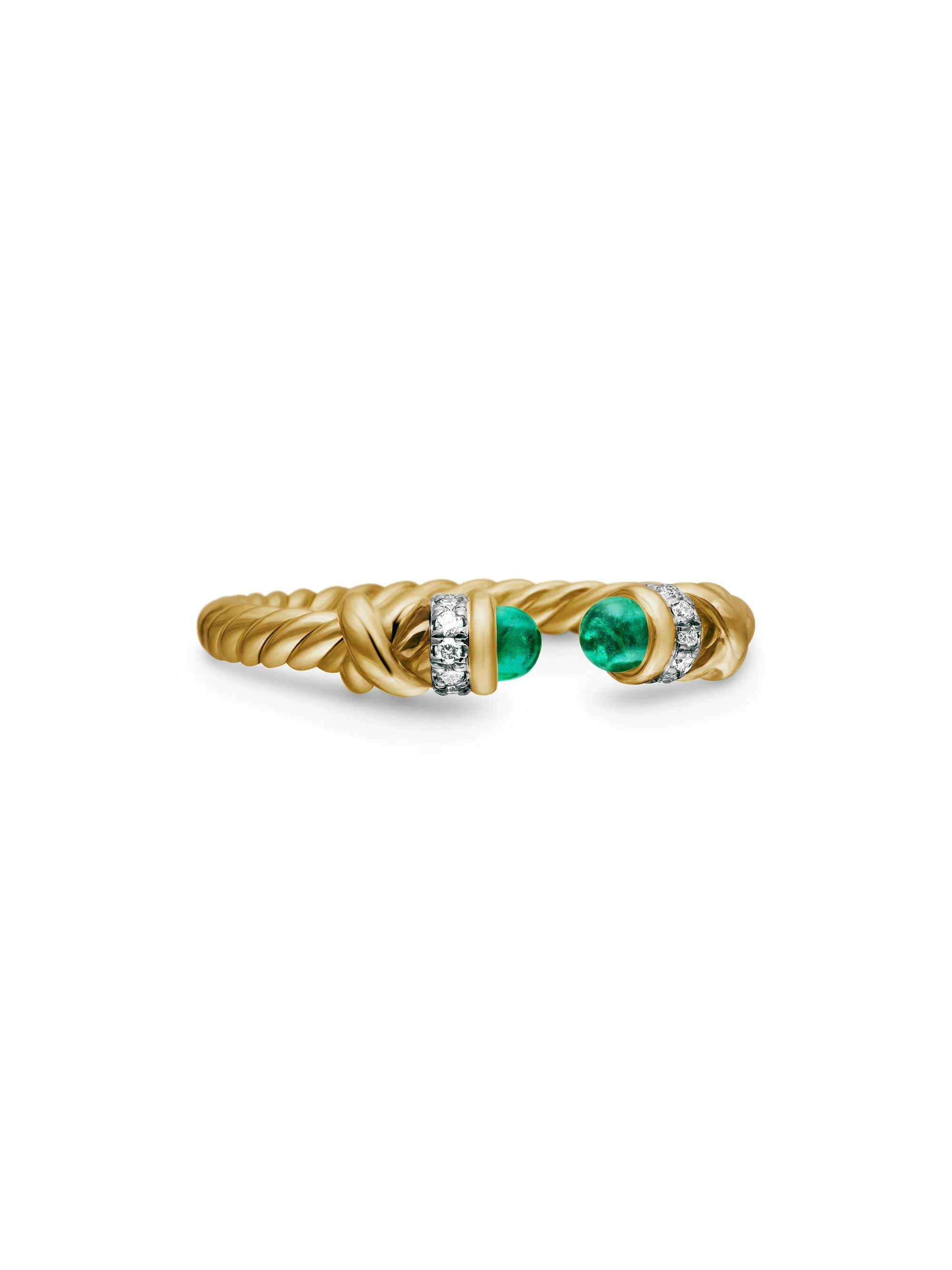 Women's Petite Helena Ring in 18K Yellow Gold - Emerald - 1