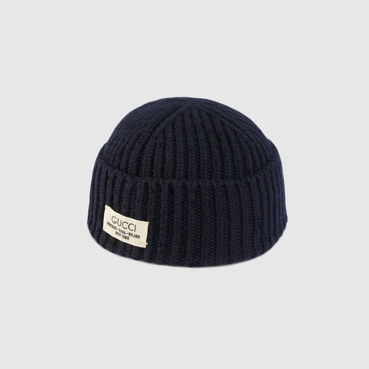 Rib wool hat with label - 4