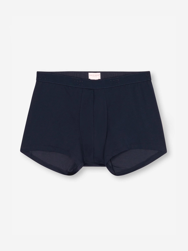Derek Rose Men's Boxer Briefs Jack Pima Cotton Stretch Navy outlook