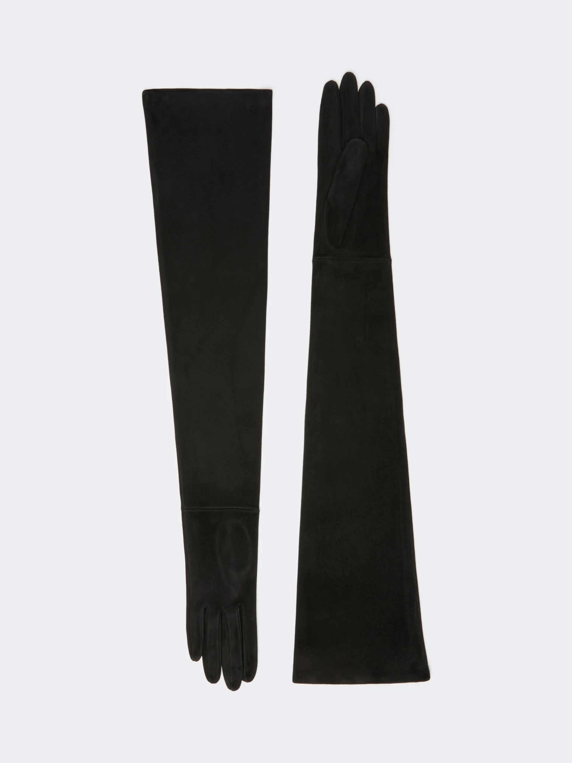 ESTREMO Long suede gloves - MEDIUM GREY - 1
