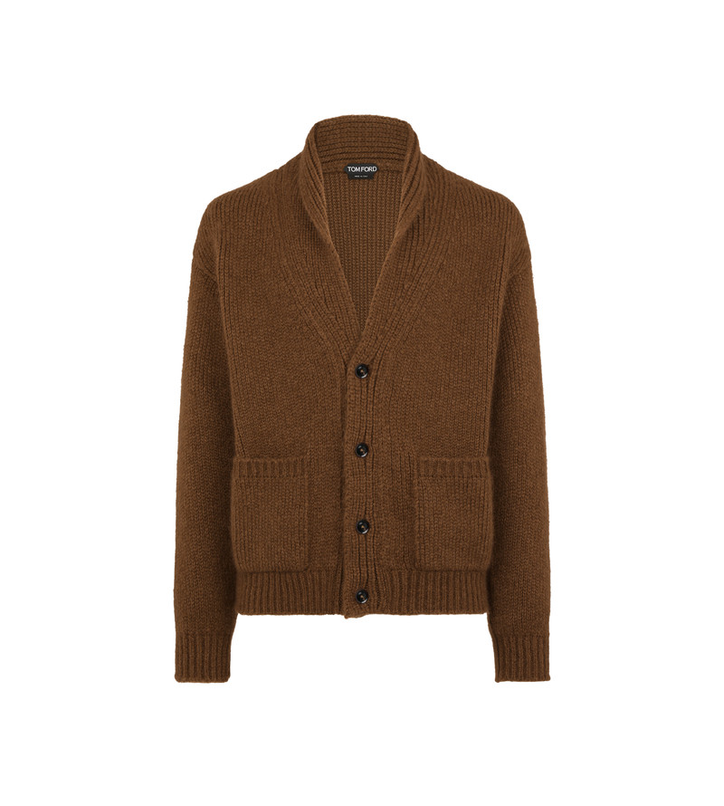 CASHMERE SHAWL COLLAR CARDIGAN 1