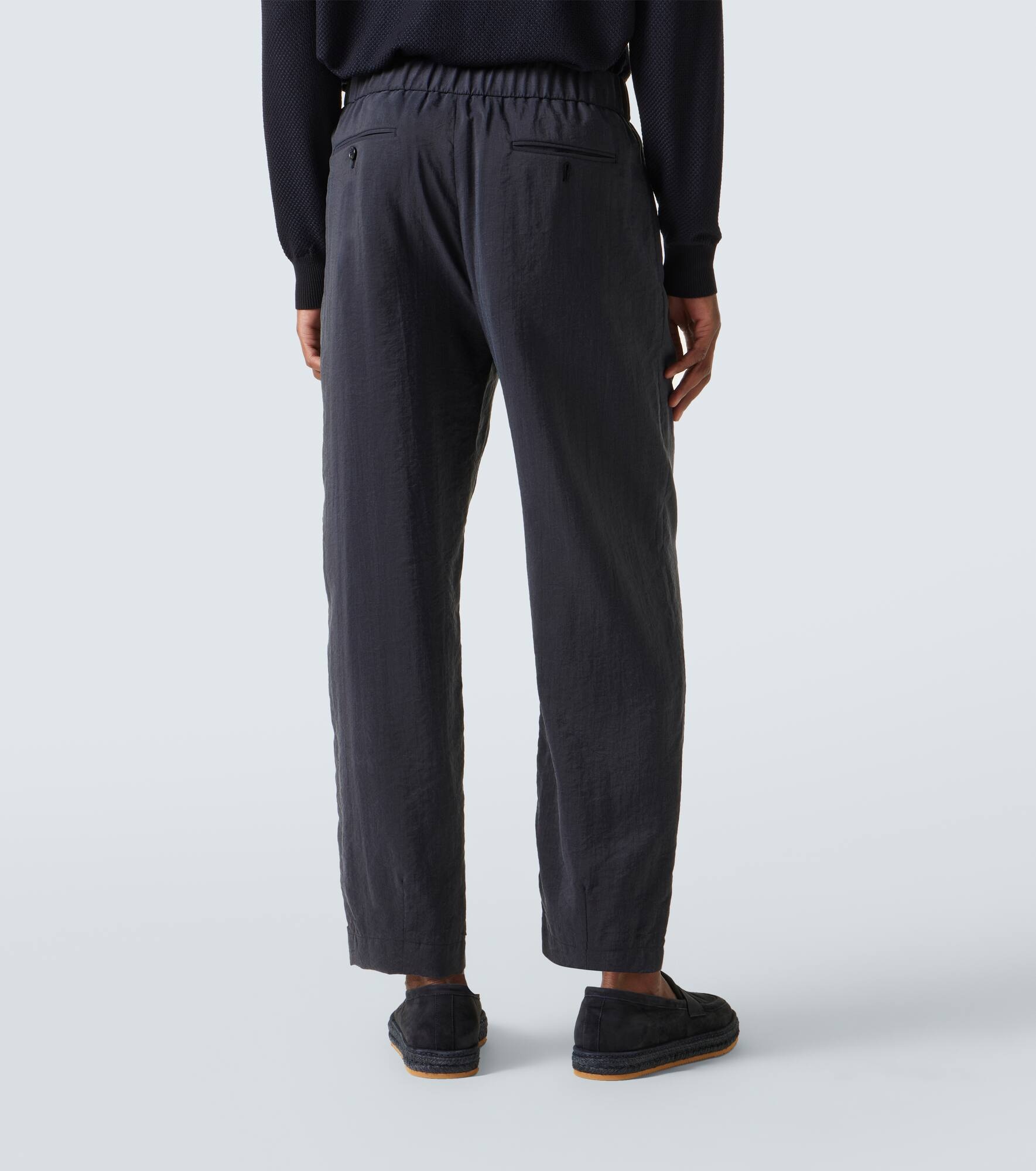 Silk-blend tapered pants - 4