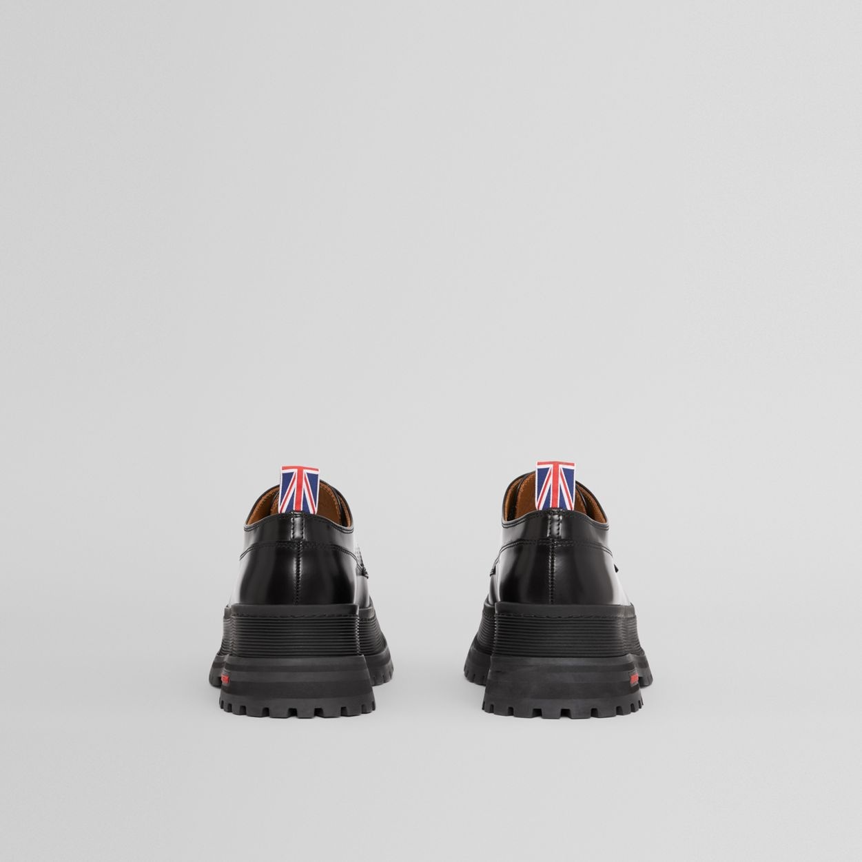 Logo Detail Leather Derby Shoes - 6