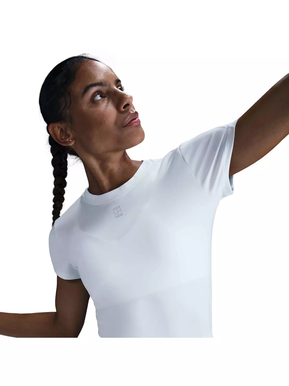 Women's Court Dri0FIT Advantage Short-Sleeve Tennis Top -White - 3