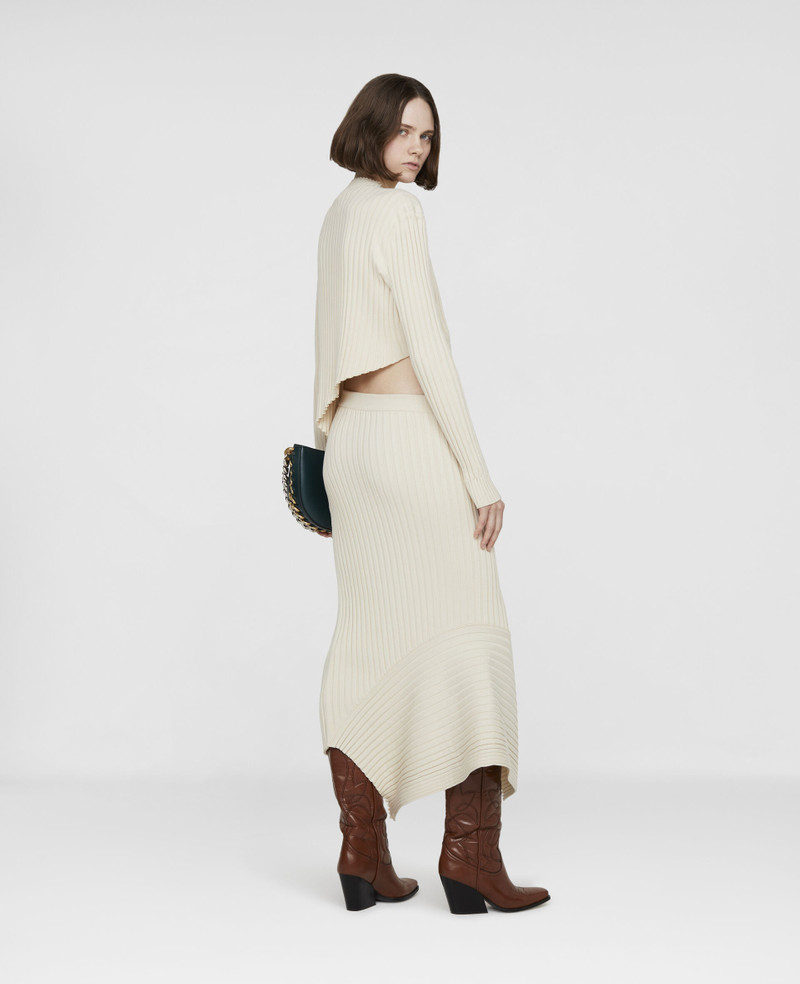 Ribbed Knit Cotton Skirt 3