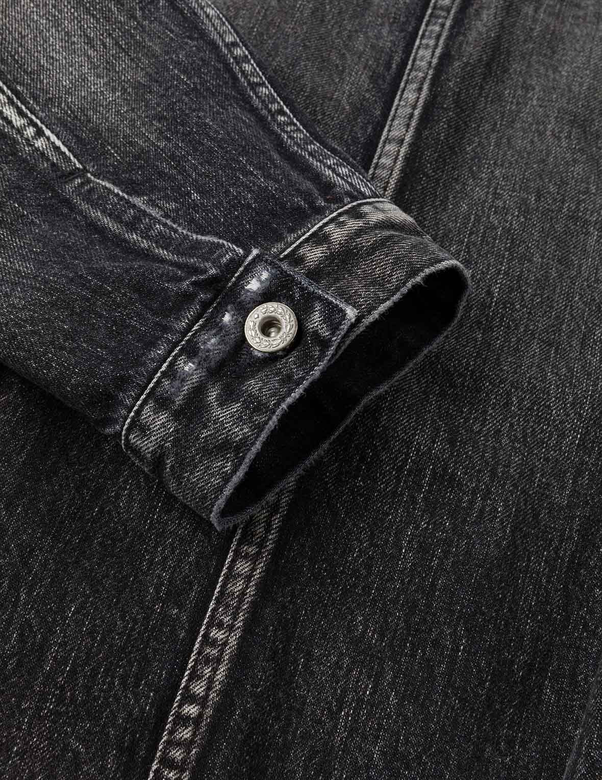 Seagull Print Regular Fit Denim Trucker Jacket - 12