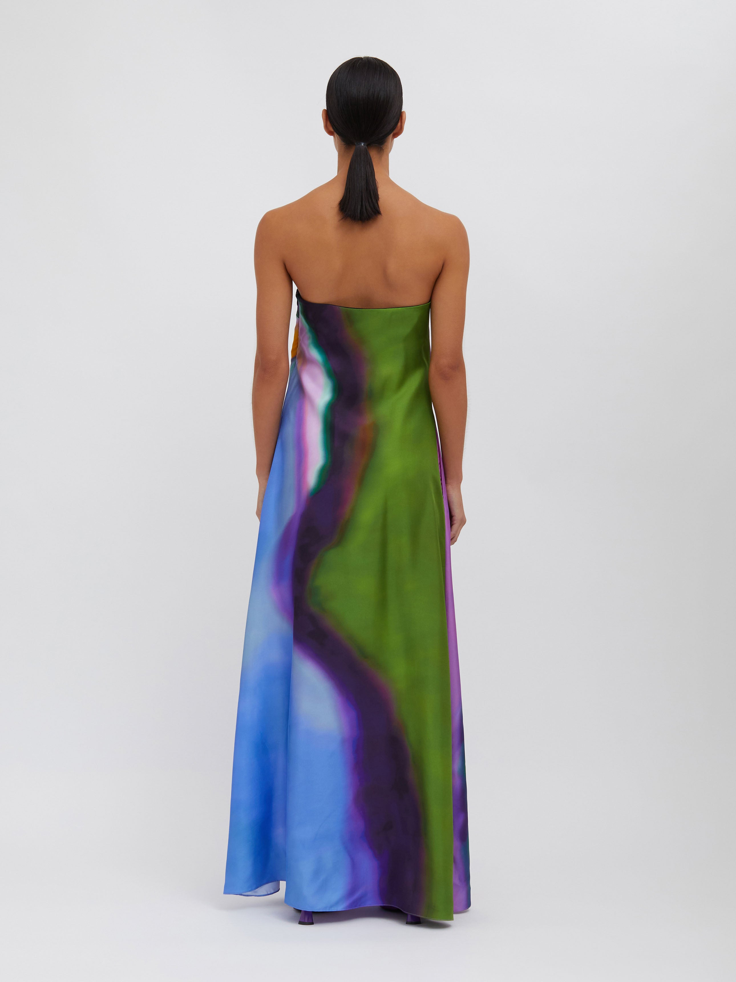 Aura Silk Strapless Dress - 3