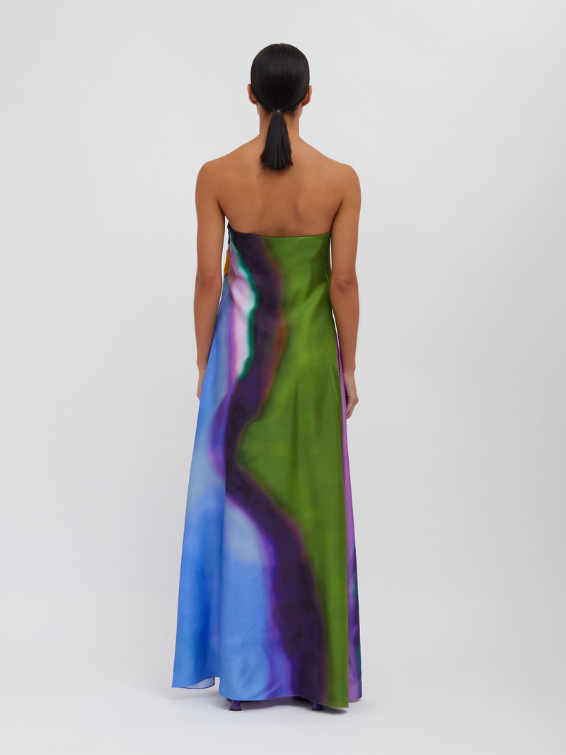 Aura 실크 Strapless 드레스 3