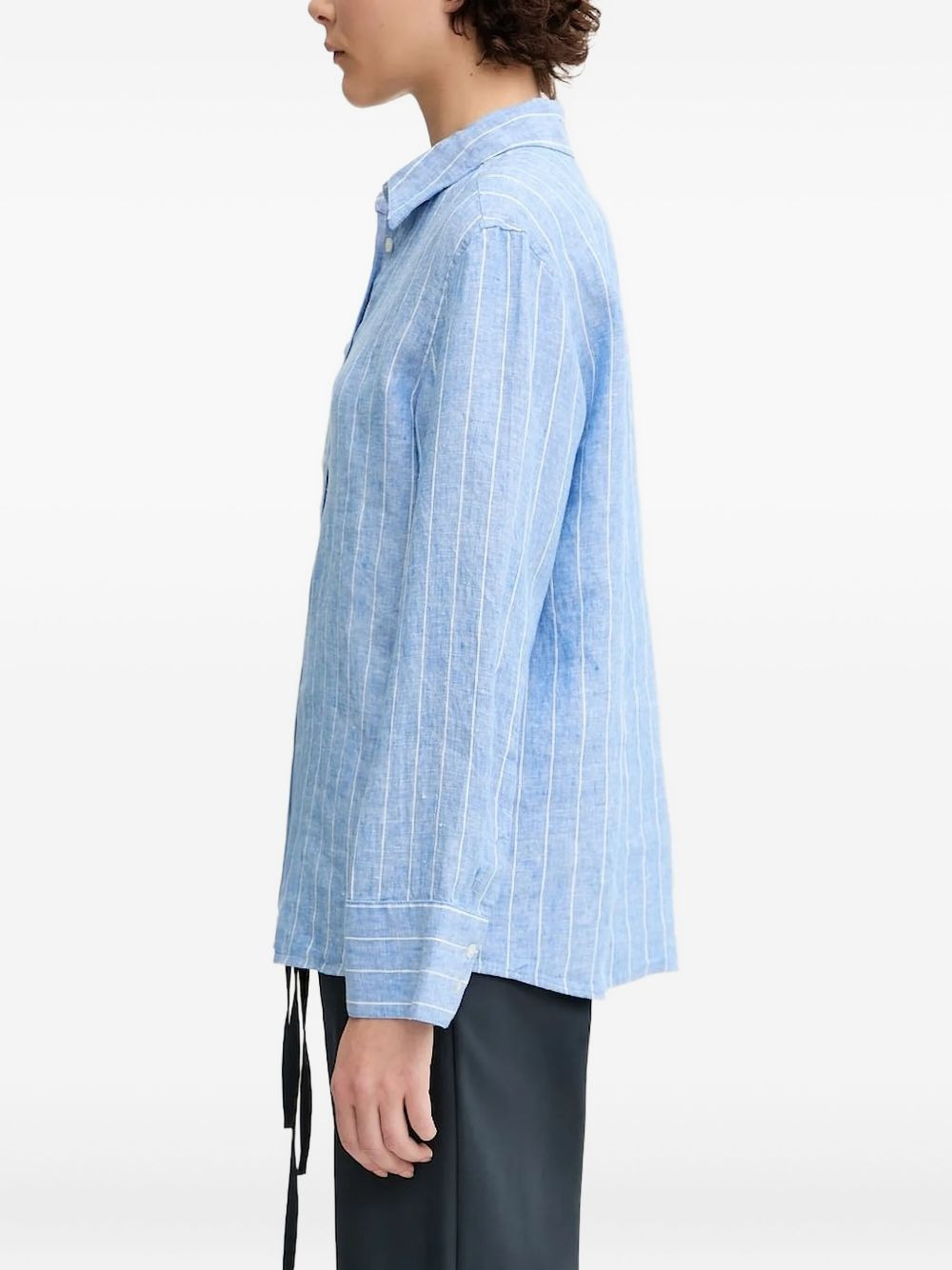 striped linen shirt - 2