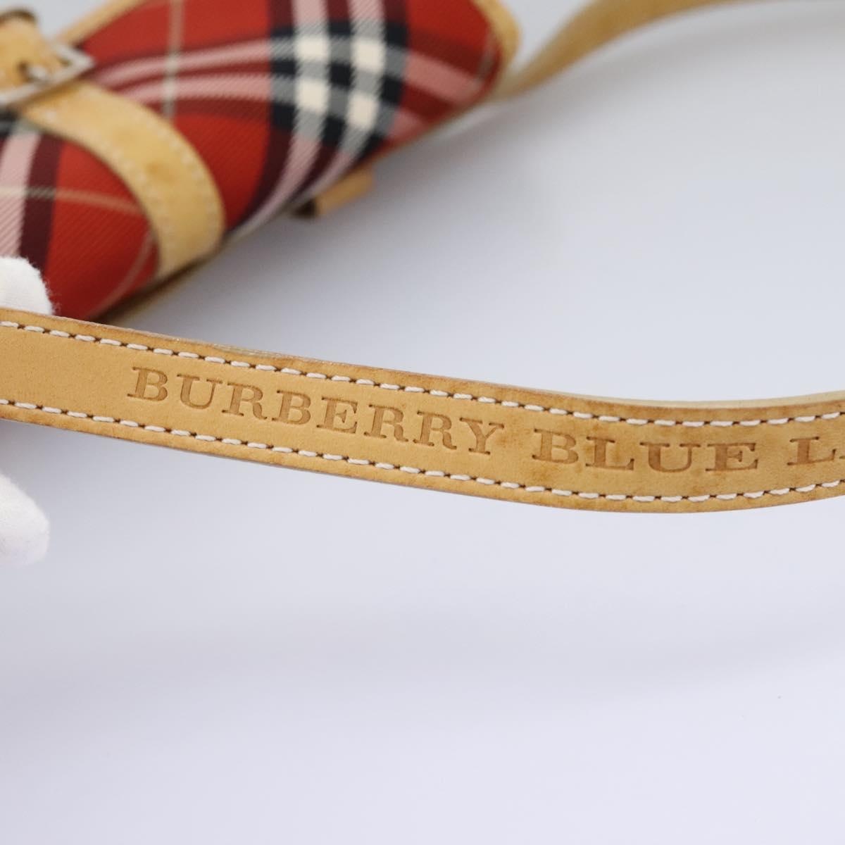 Burberry Nova Check Blue Label Waist Bag Canvas Red - 8