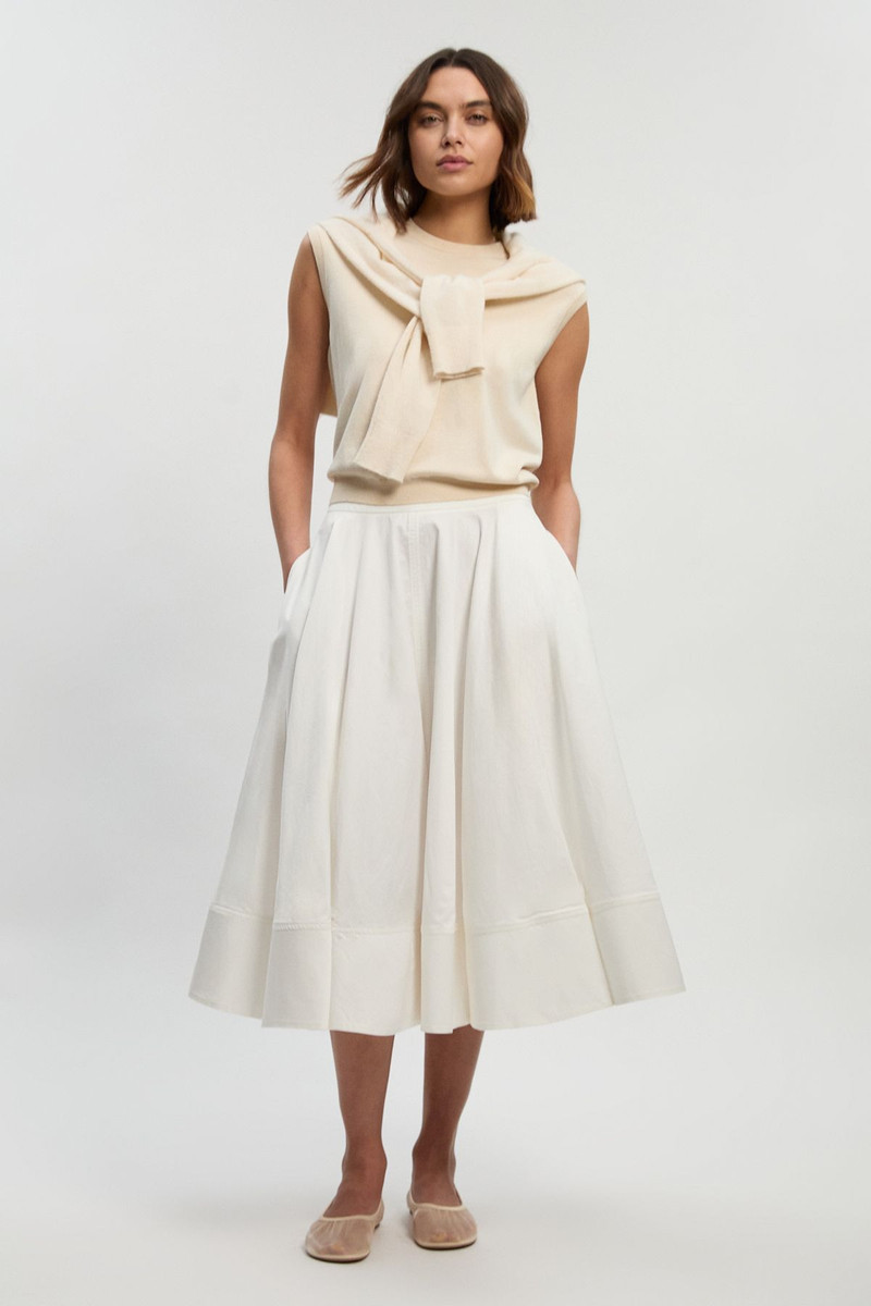 Cotton Tailored Full Skirt 1