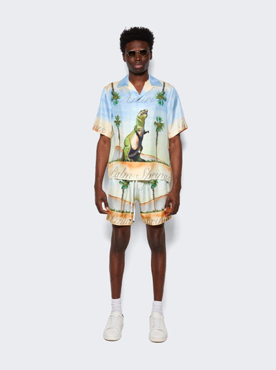 AMIRI X The Webster Silk Dinosaur Shorts Multicolor outlook