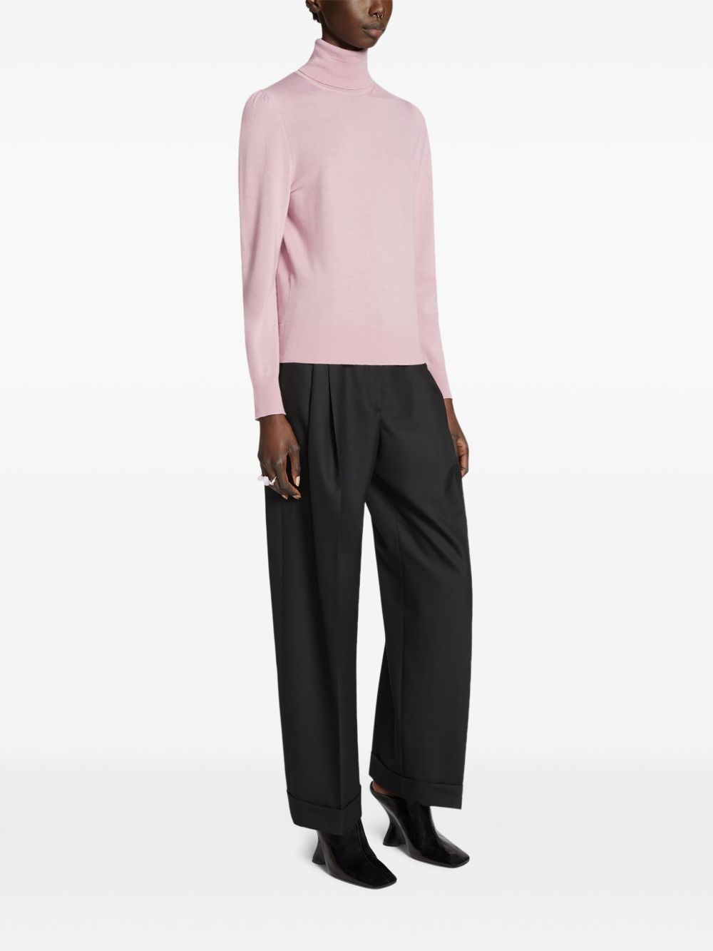 pleated wool trousers - 3
