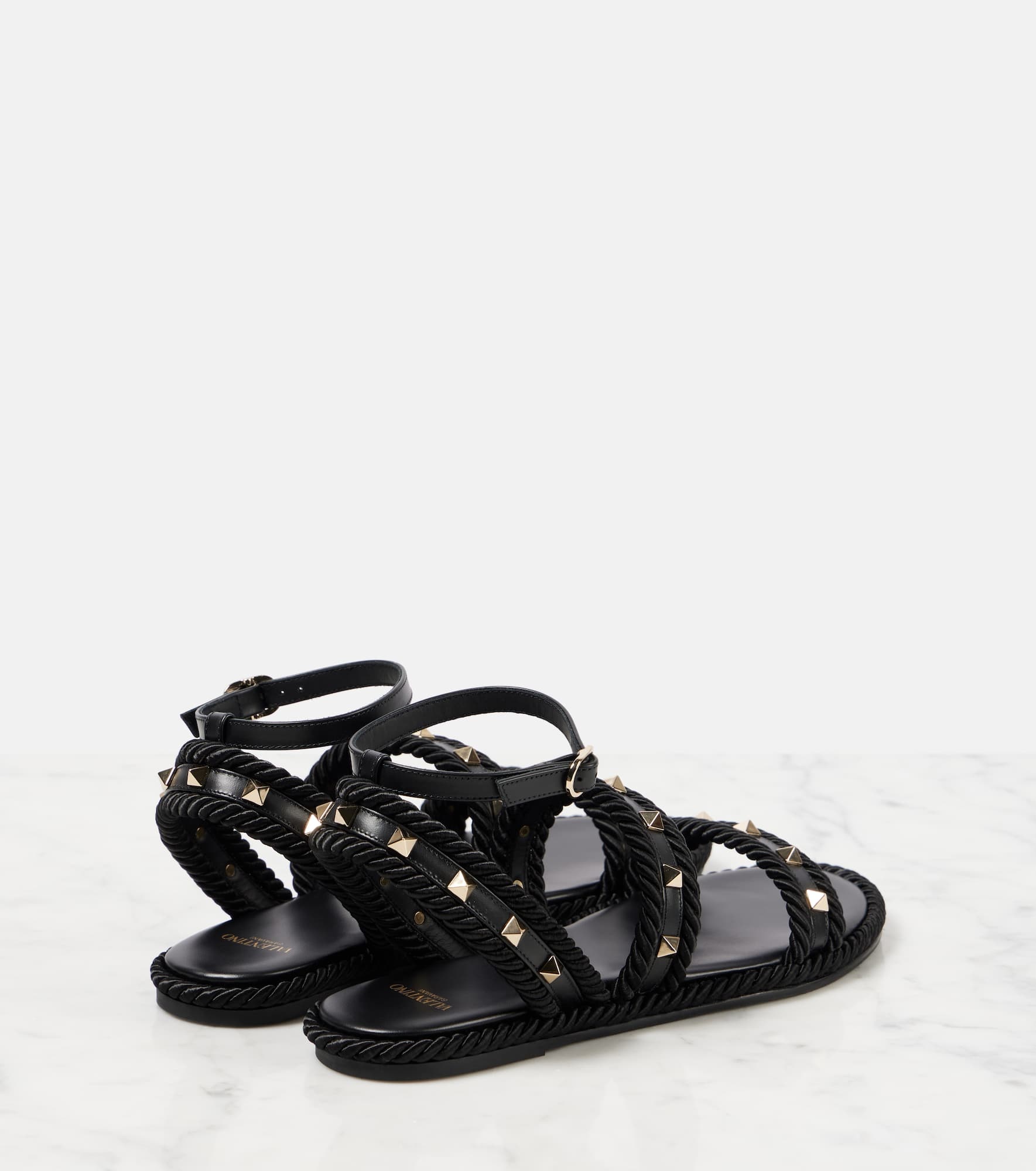 Rockstud Torchon leather sandals - 2