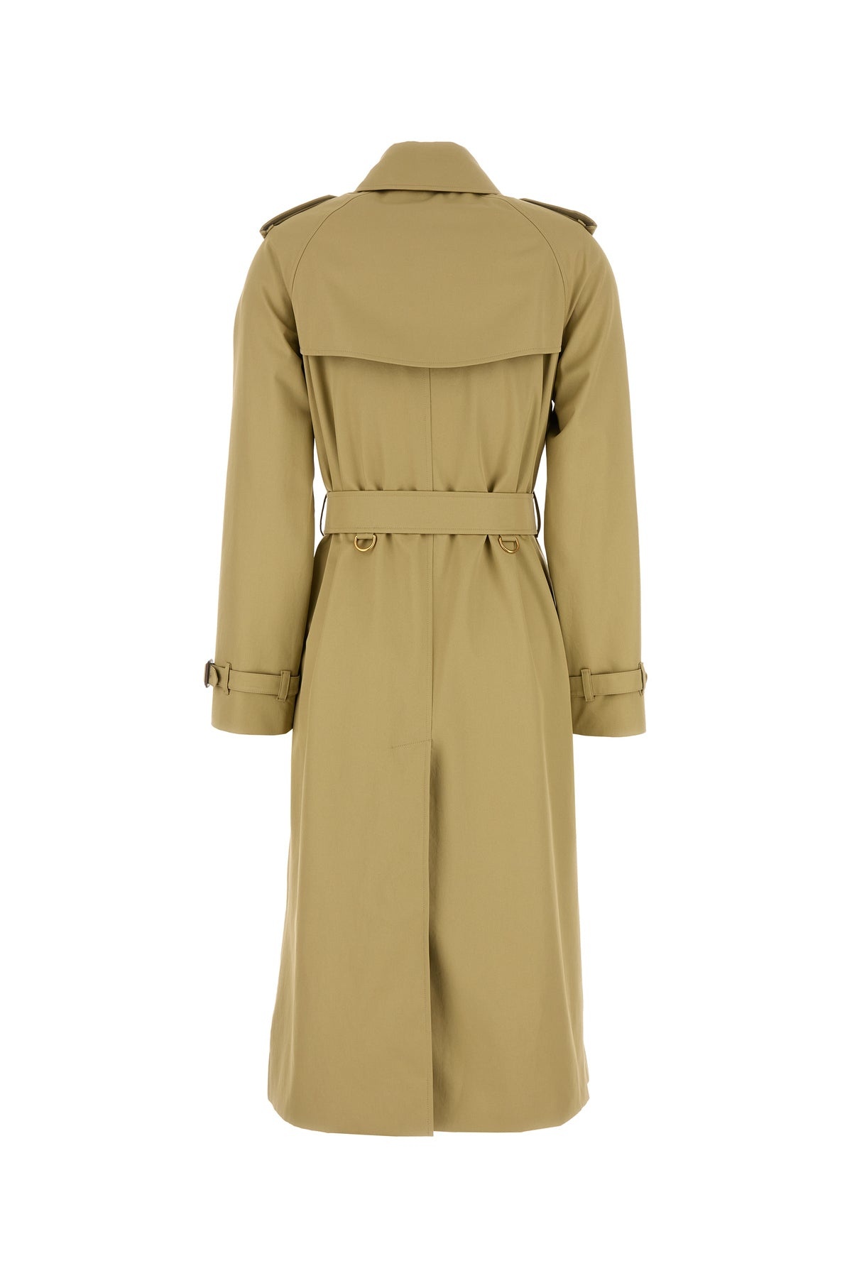Sage green gabardine Waterloo trench coat - 2