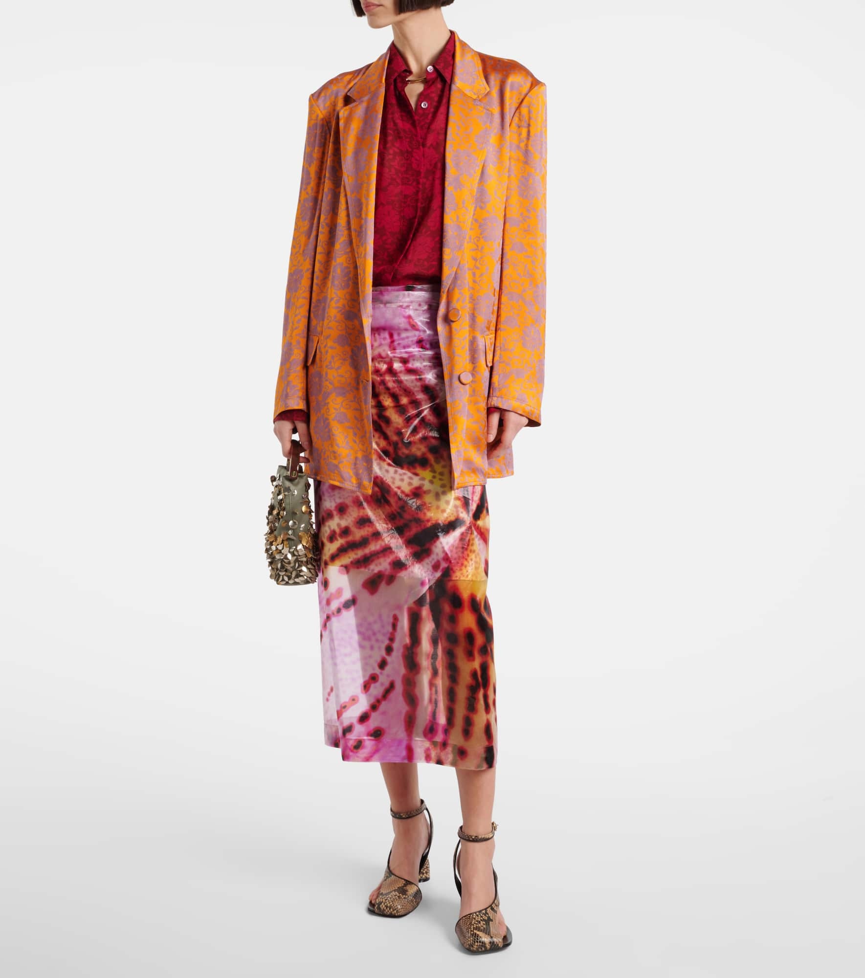 Sami printed gathered midi skirt - 2