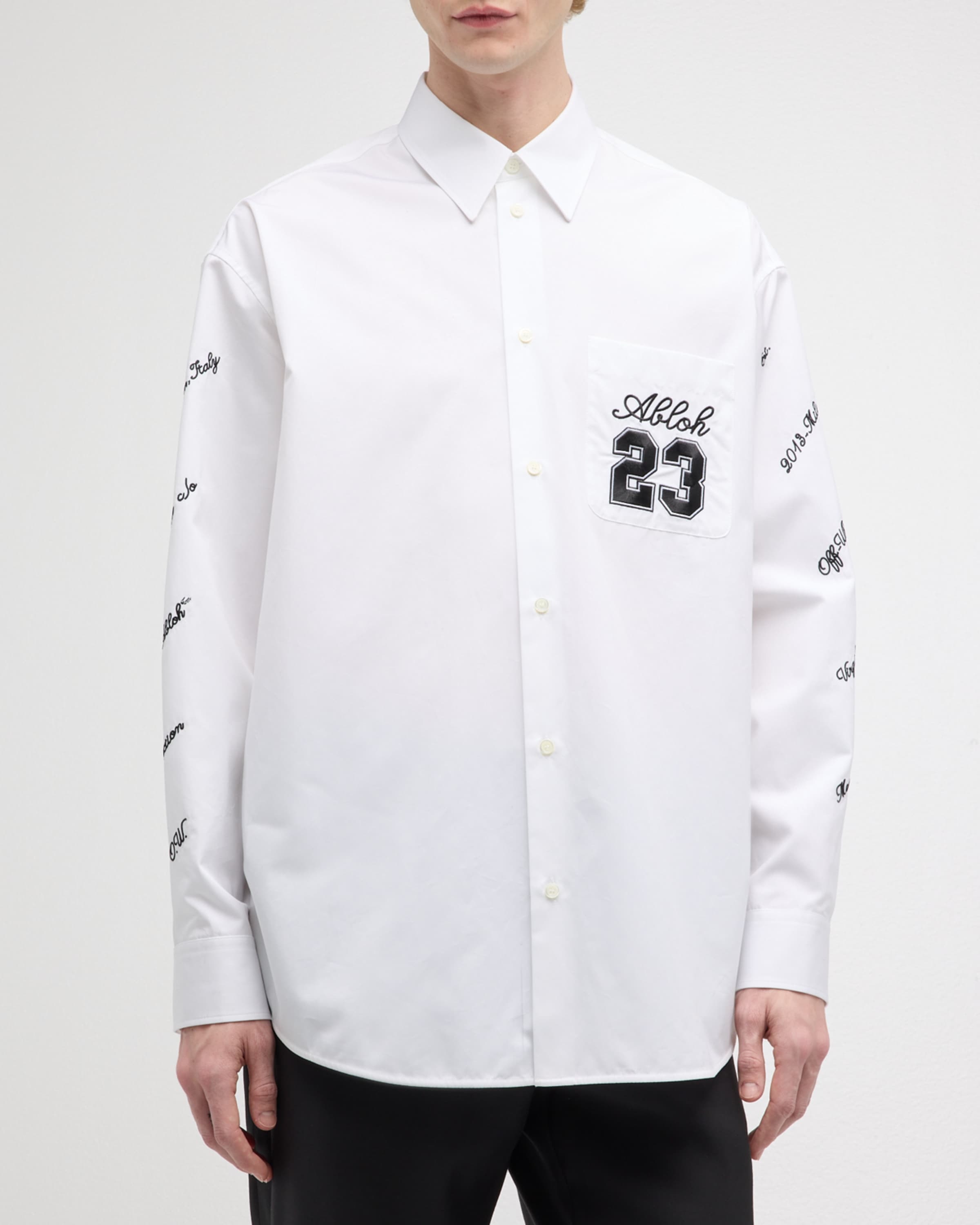 Men's 23 Logo Embroidered Sport Shirt - 2