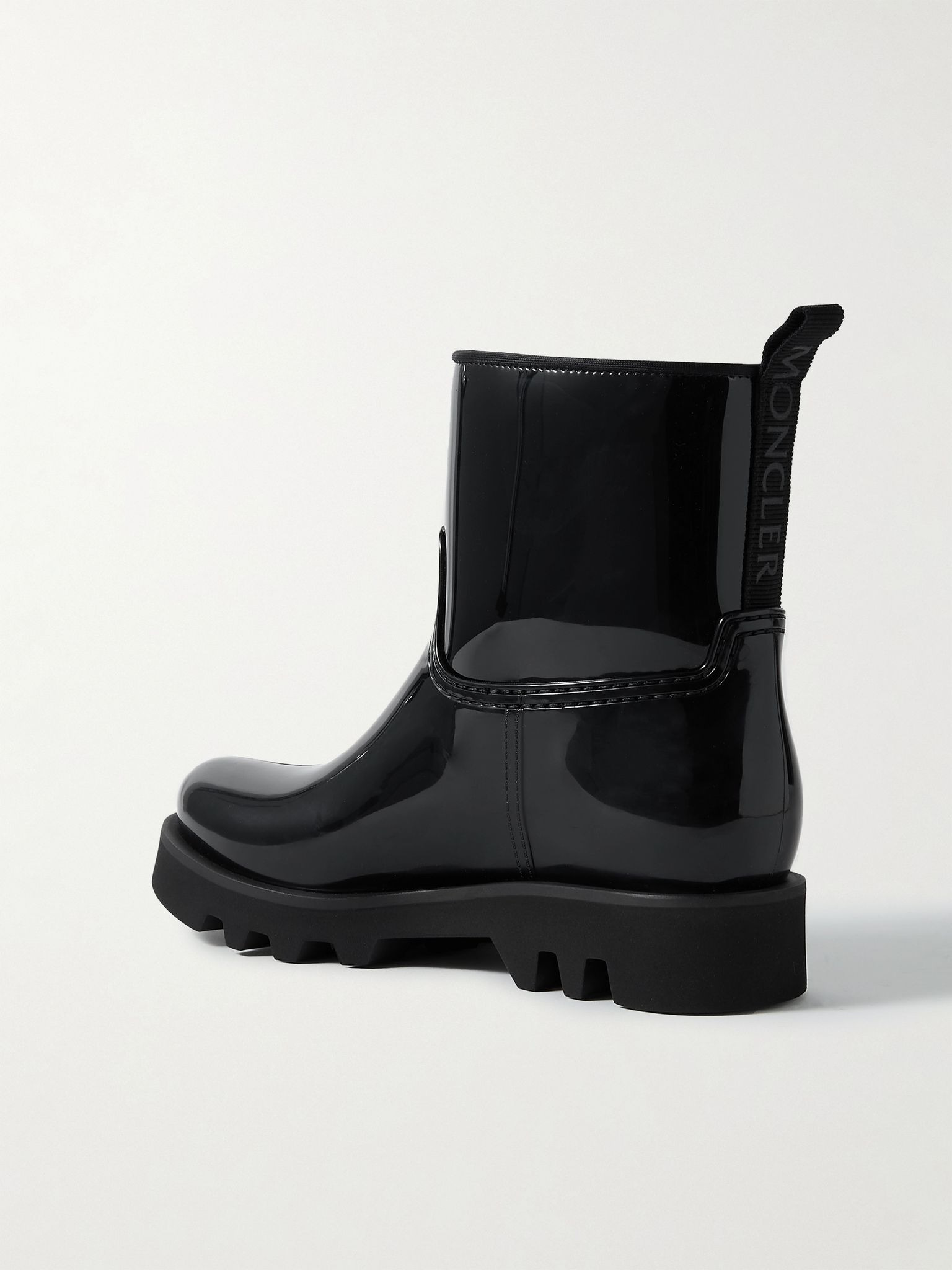 Ginette logo-appliquéd glossed-rubber rain boots Black - 3