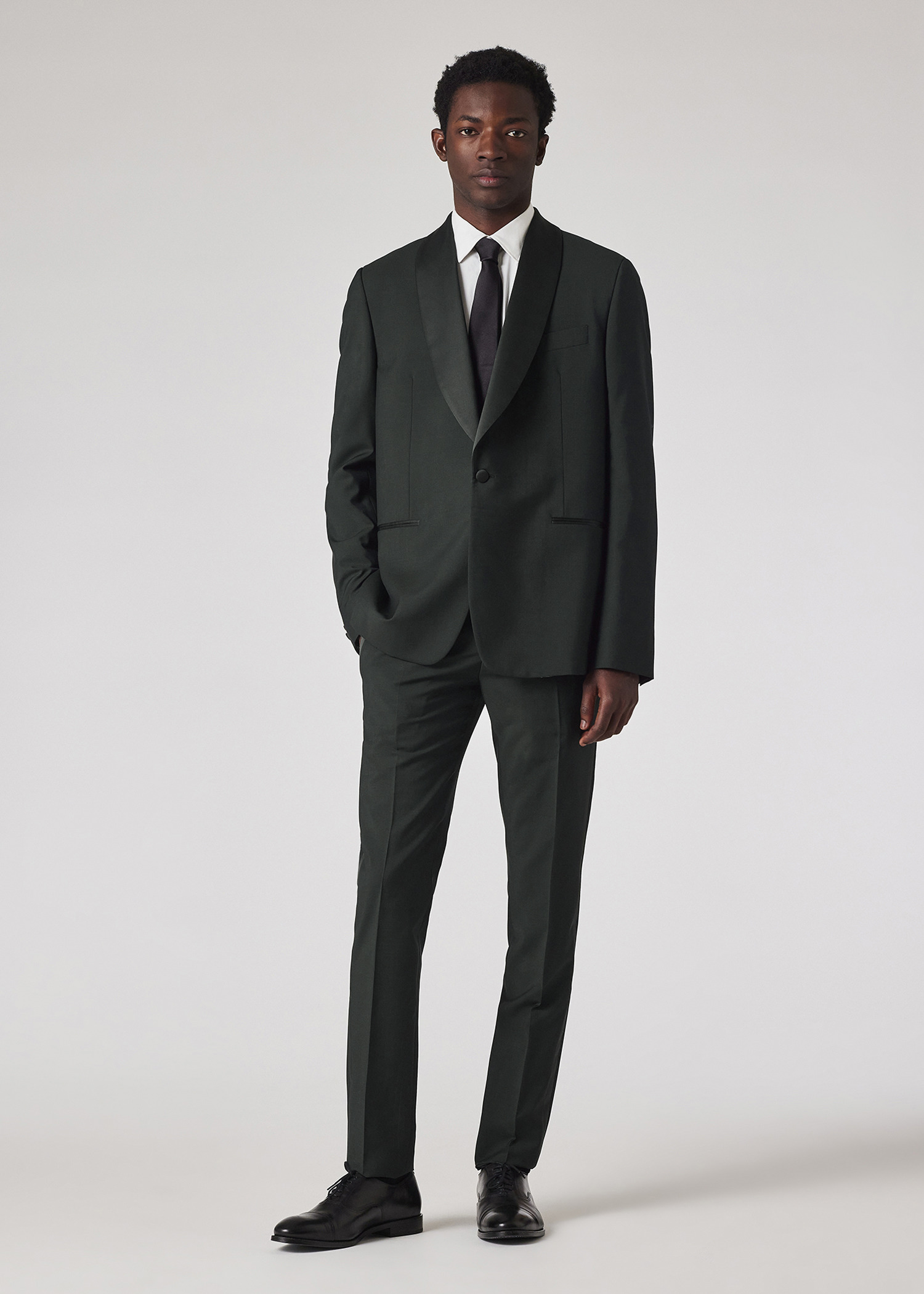 Slim-Fit Dark Green Wool-Mohair Evening Trousers - 4