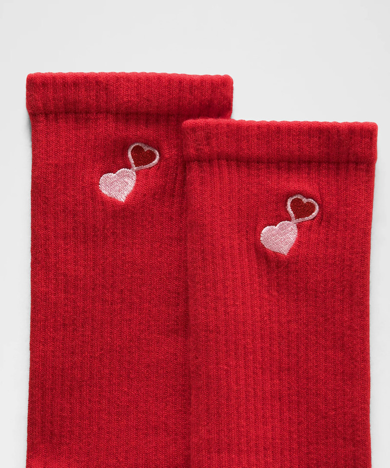 lululemon Unisex Daily Essential Crew Socks *Sweethearts outlook