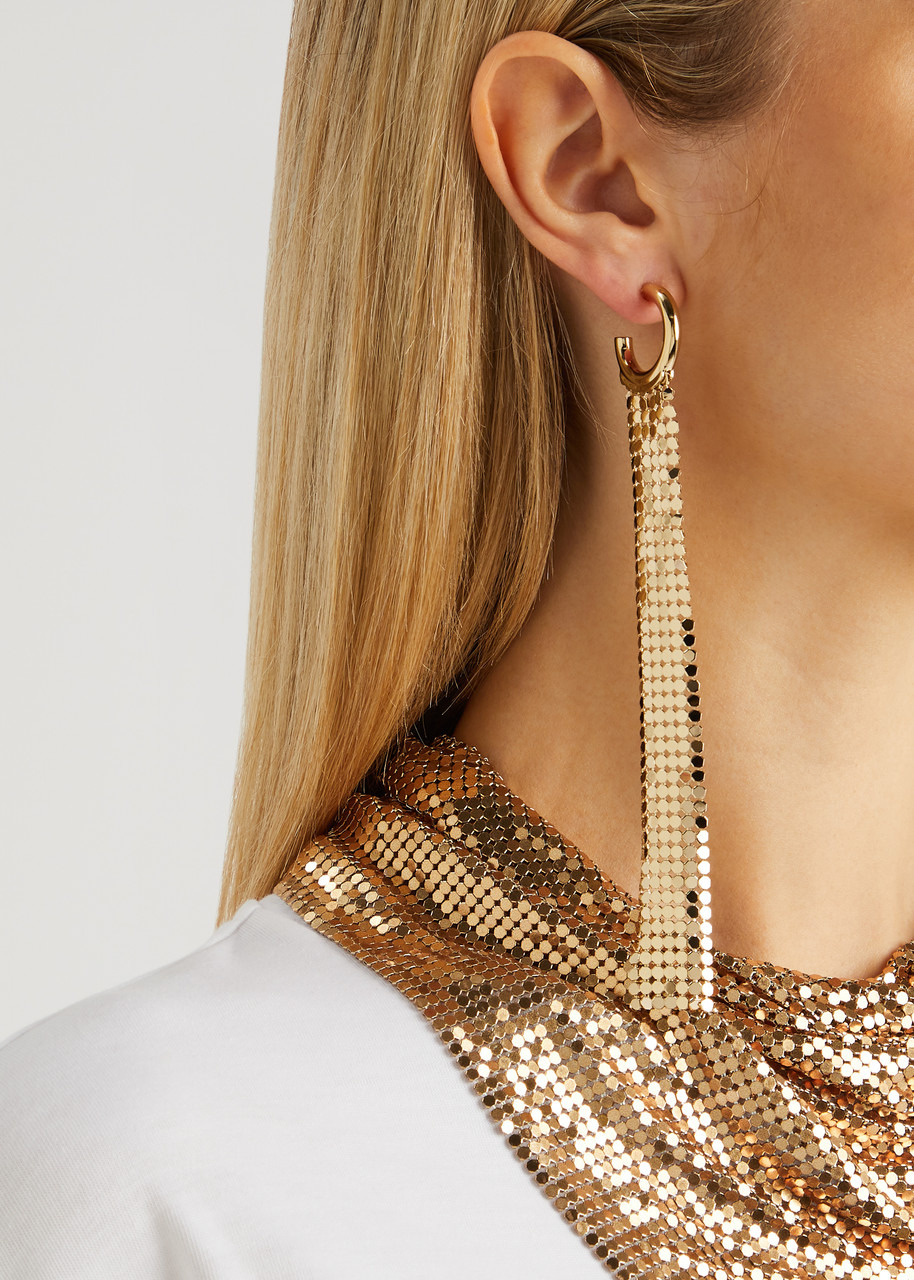 Paco Rabanne Pixel Chainmail Hoop Earrings - 2