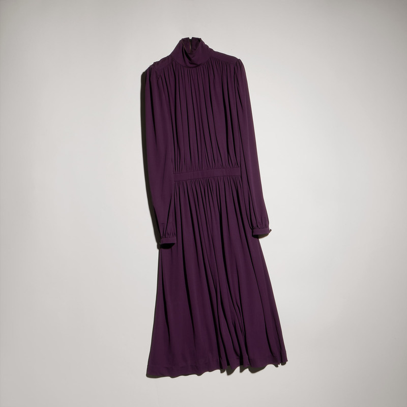 Light viscose crêpe jersey dress - 1