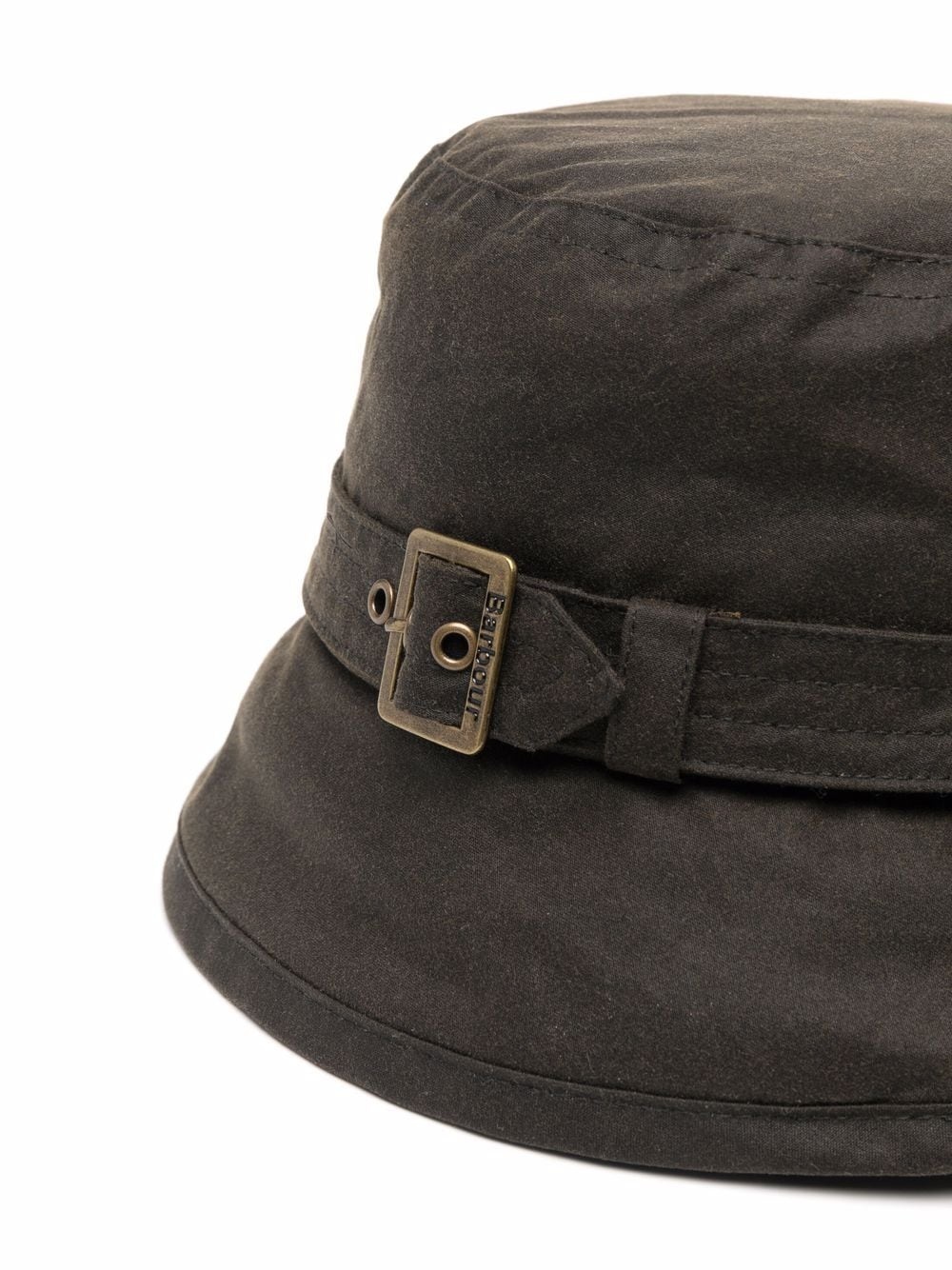 buckle-detail waxed bucket hat - 2