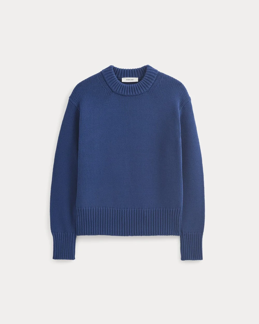 OVERSIZED COCOON CREW IN ELEVATED COTTON - 1