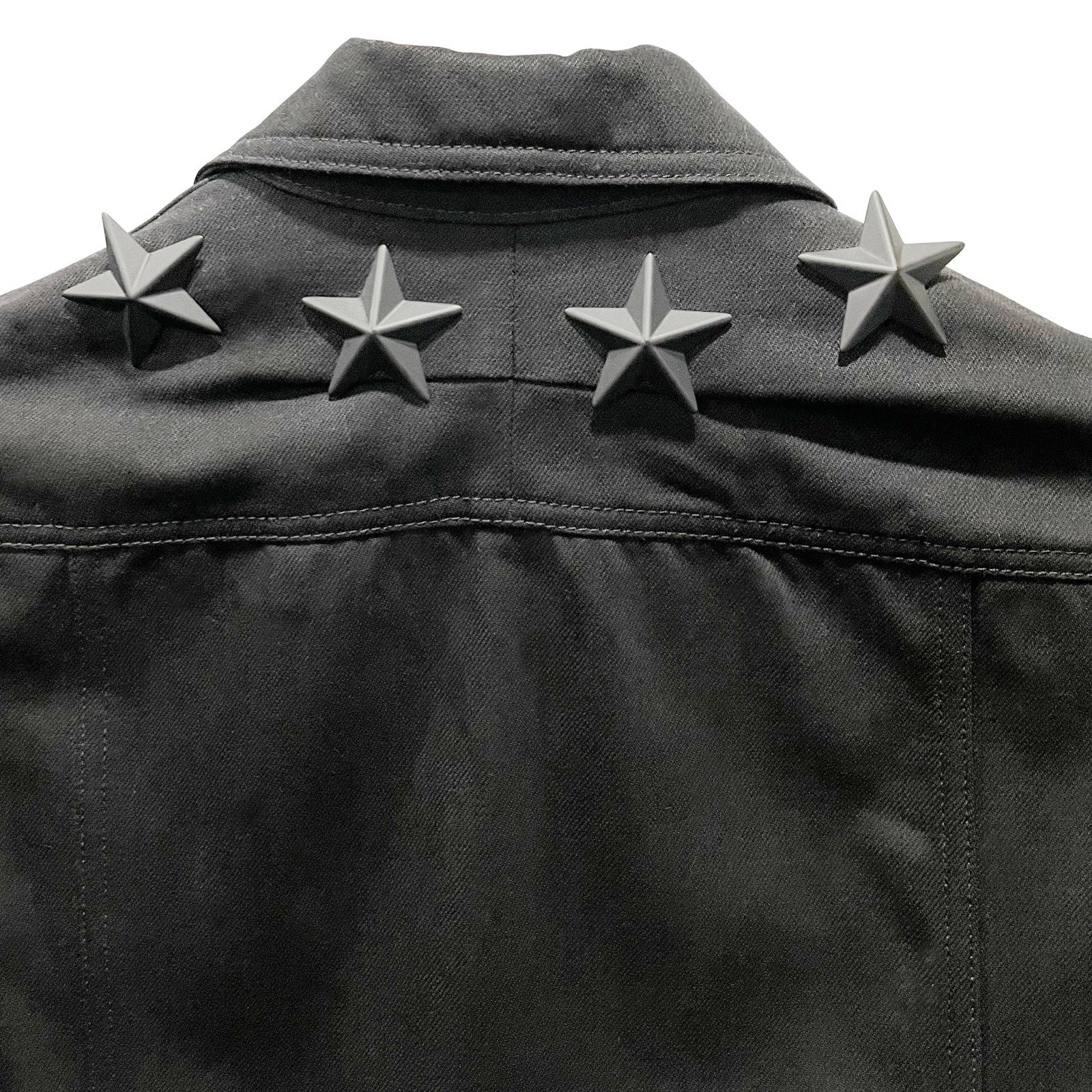 Givenchy Star-Studded Denim Jacket - Black - 9