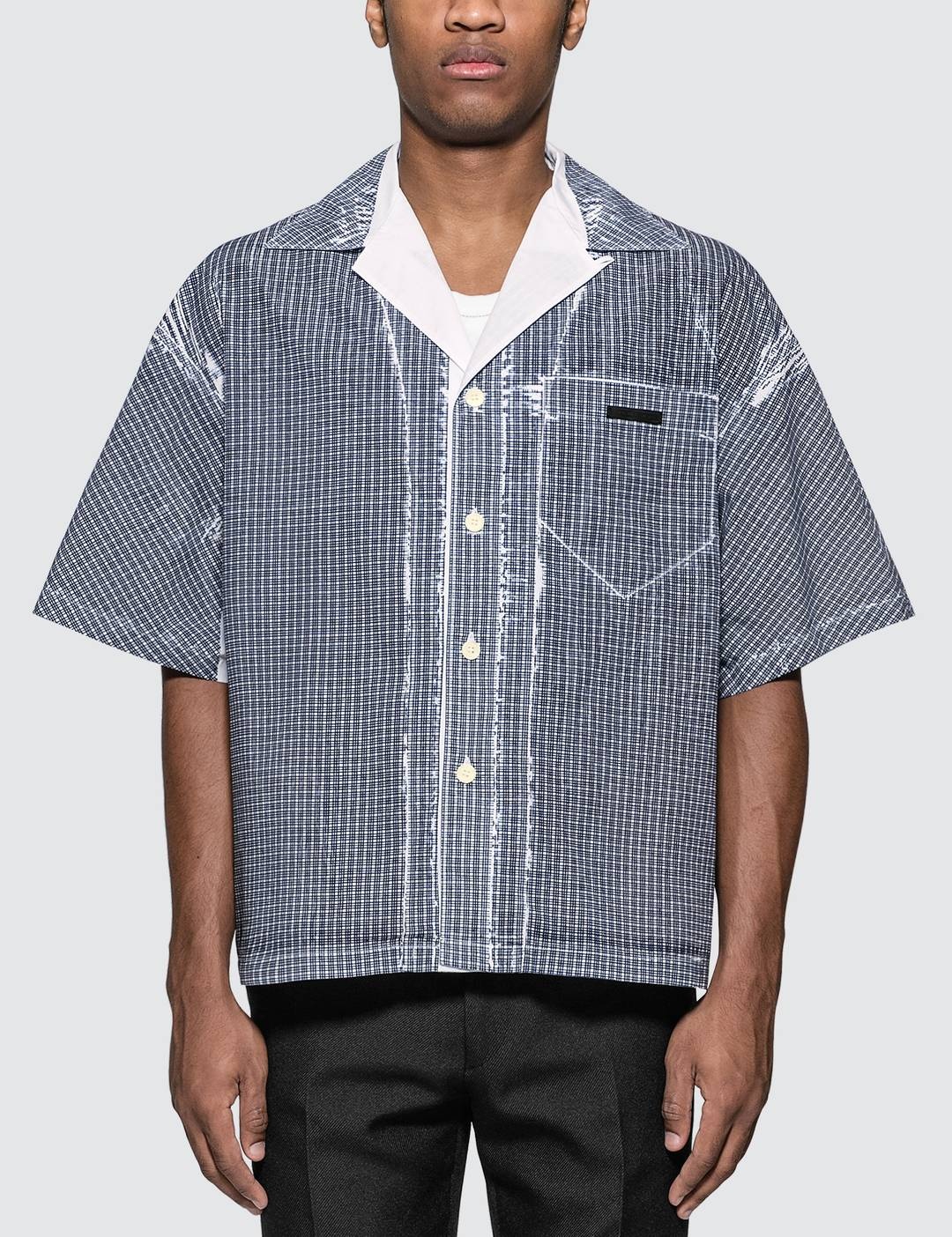 Stencil Check Poplin Bowling Shirt - 1