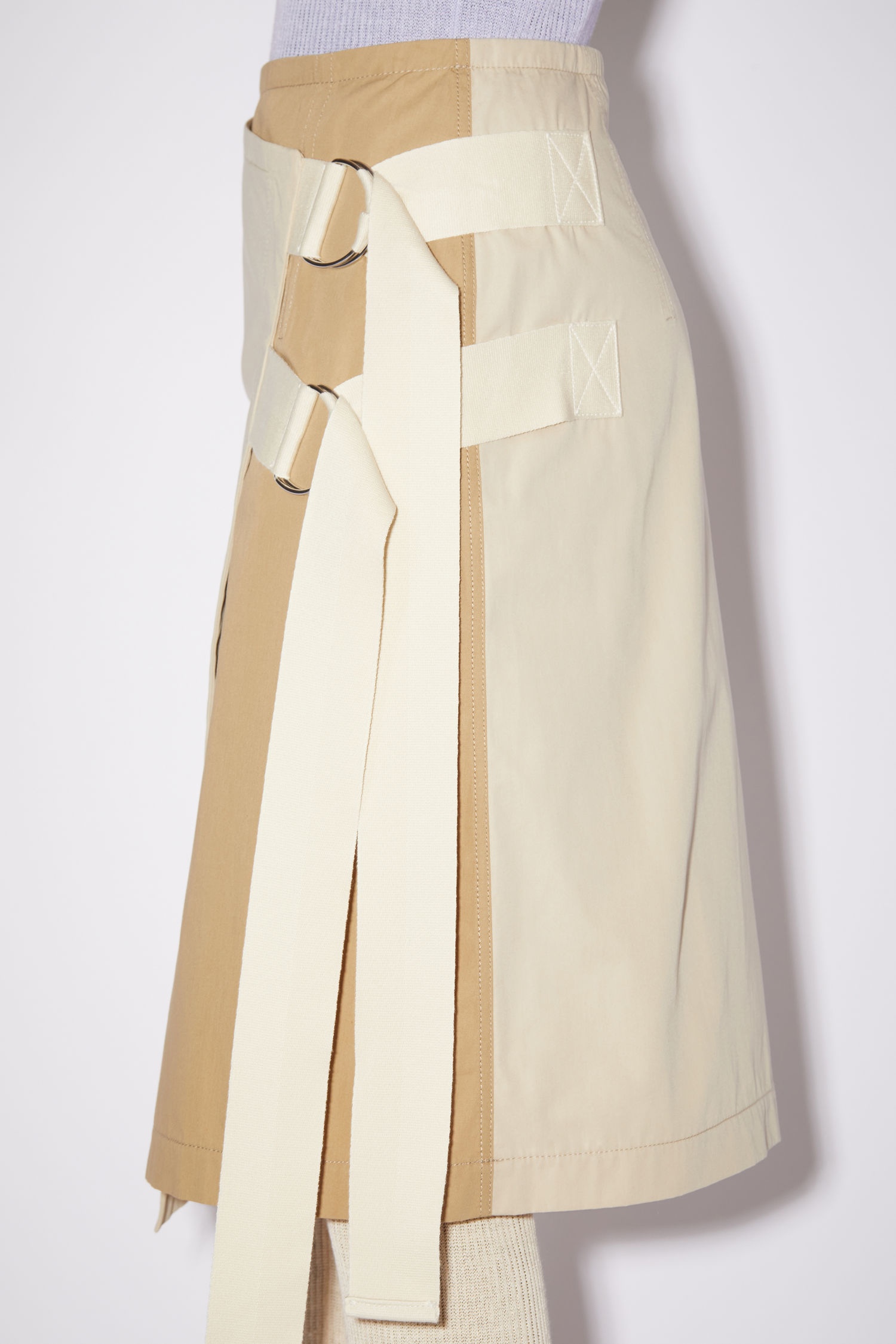 Asymmetric skirt - Light beige - 6