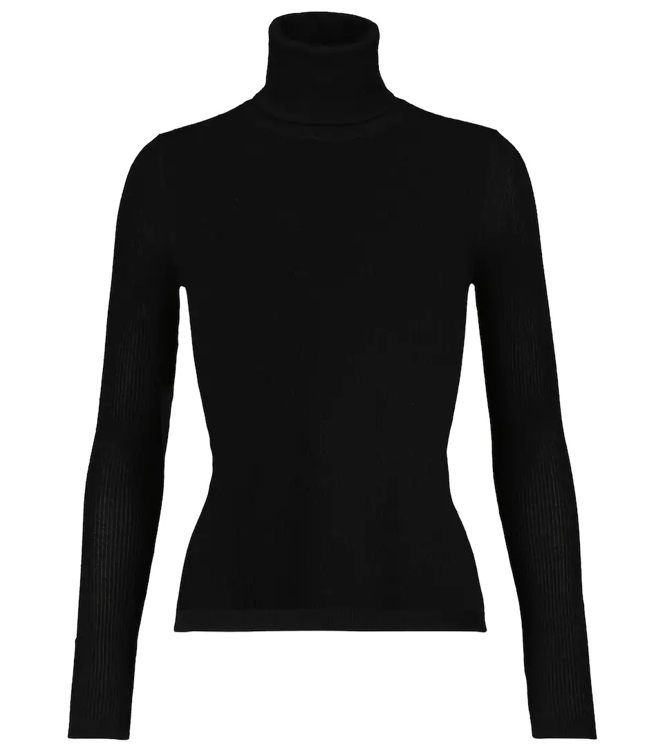 Cashmere, wool and silk turtleneck sweater - 1
