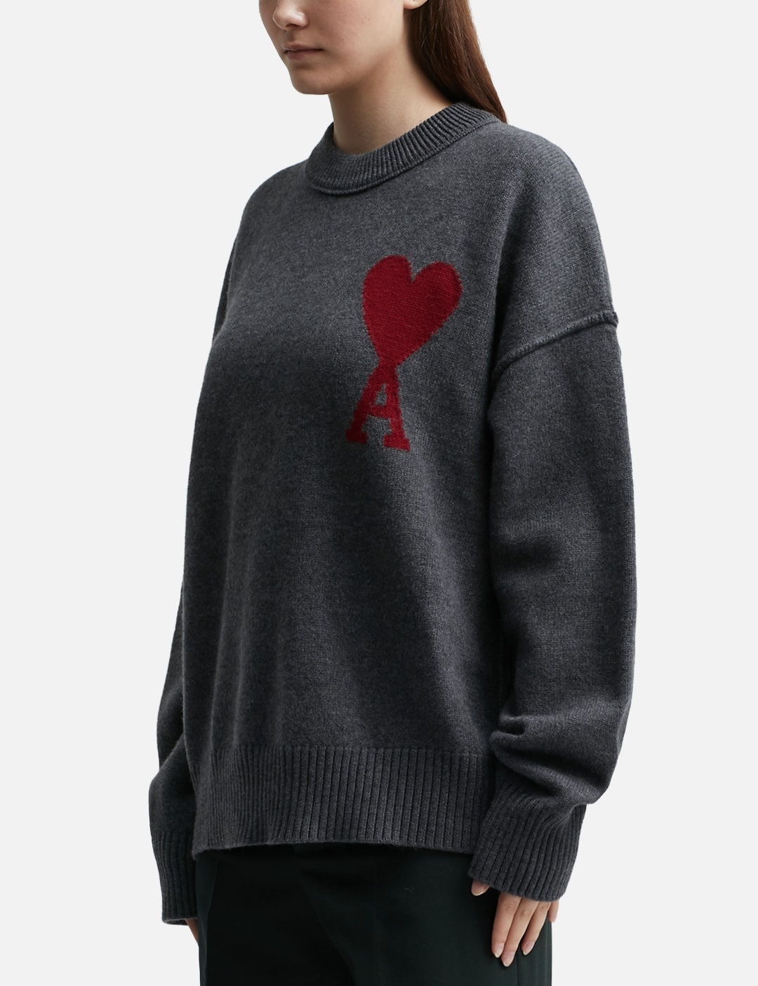 AMI Paris RED ADC SWEATER | REVERSIBLE