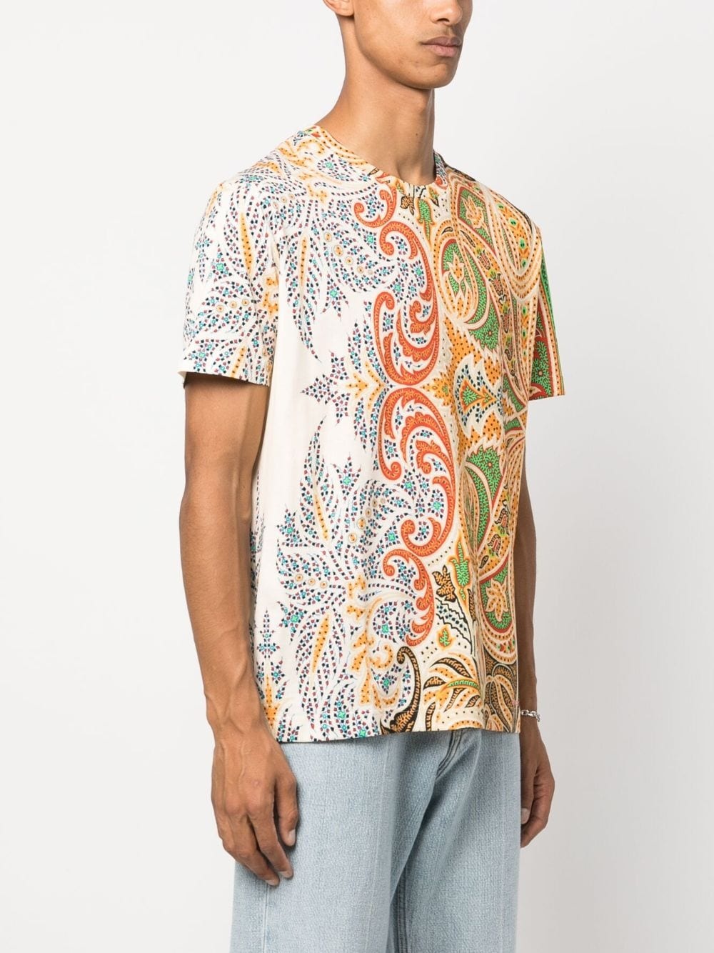 paisley-print cotton T-shirt - 3