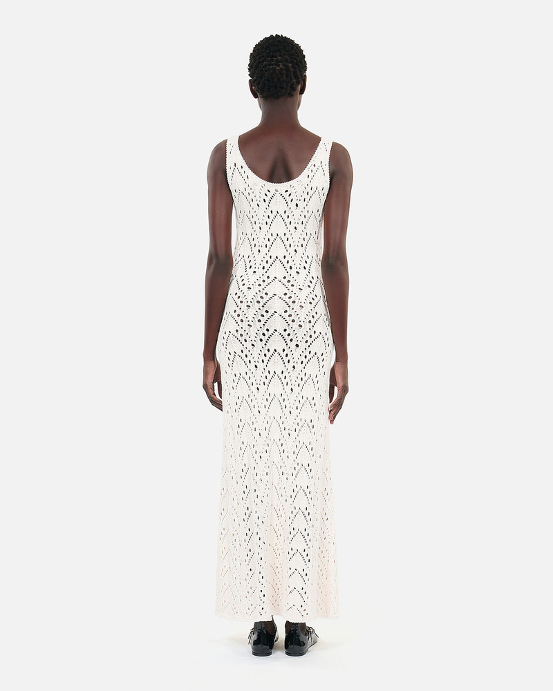 LONG ECRU KNIT DRESS 3