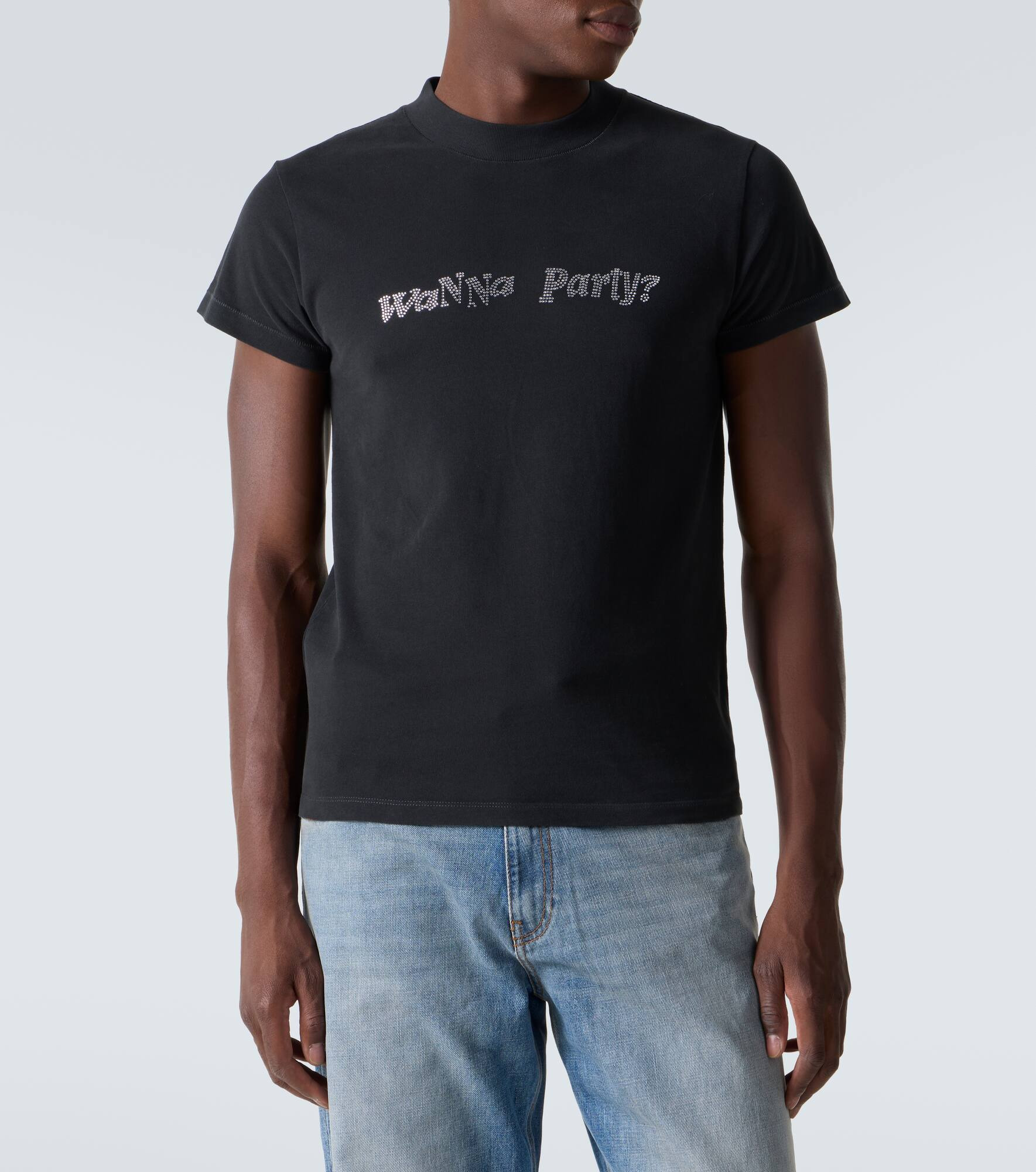 Embellished cotton jersey T-shirt - 3