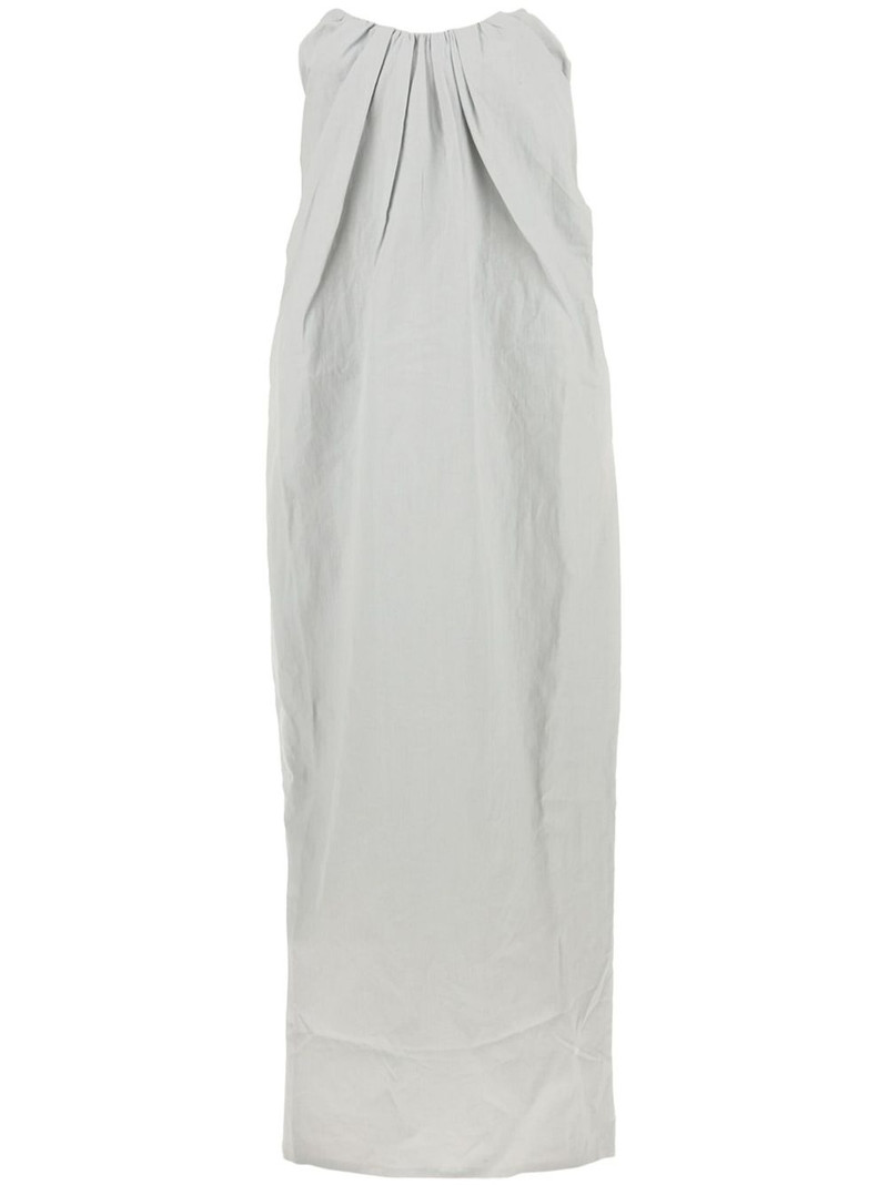 strapless pleat-detail shift maxi dress 1