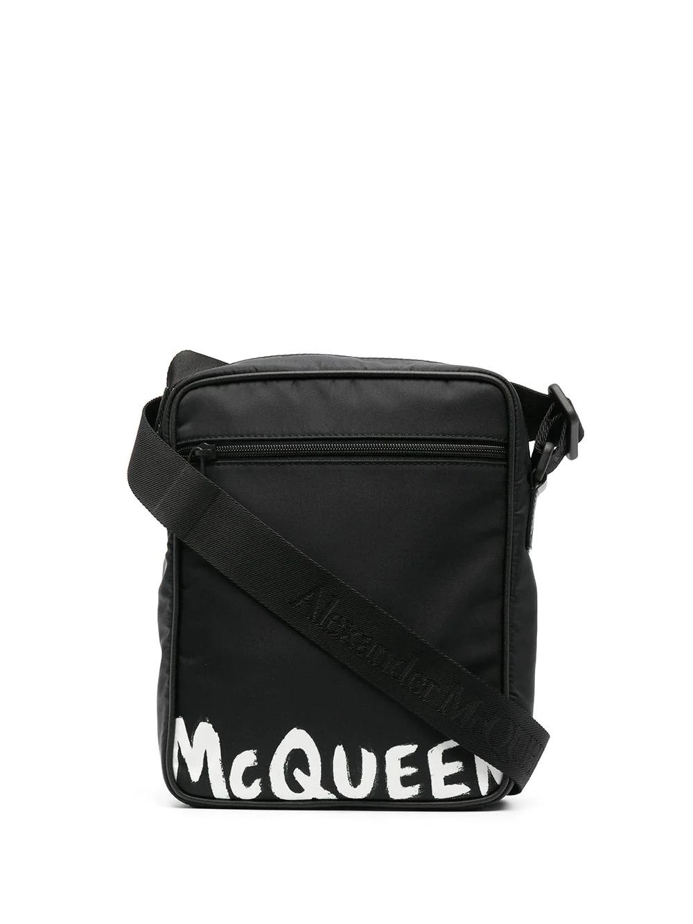 painted logo messenger bag - 1