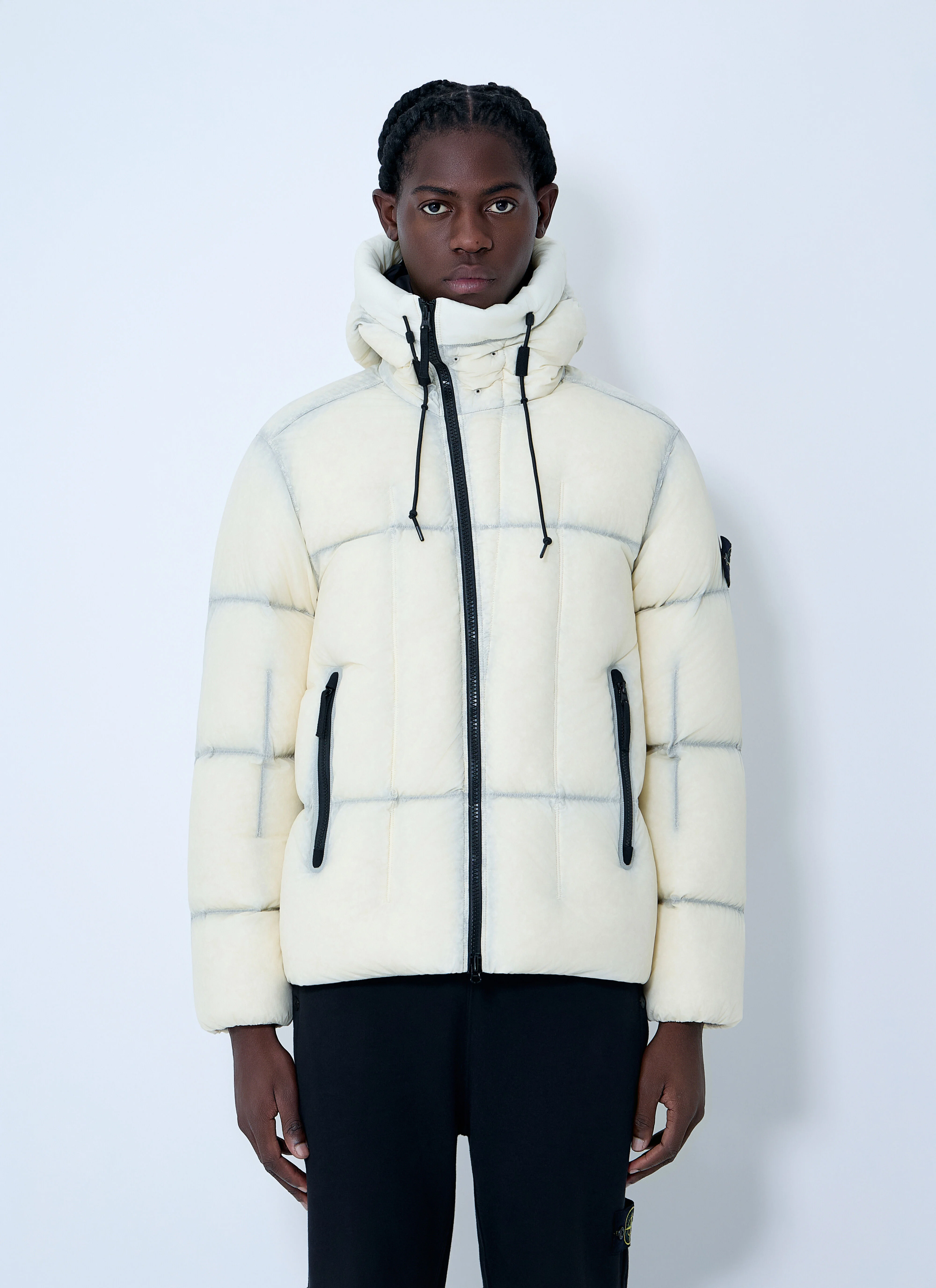 Seam Faded Ligh Nylon Canvas Jacket - 1