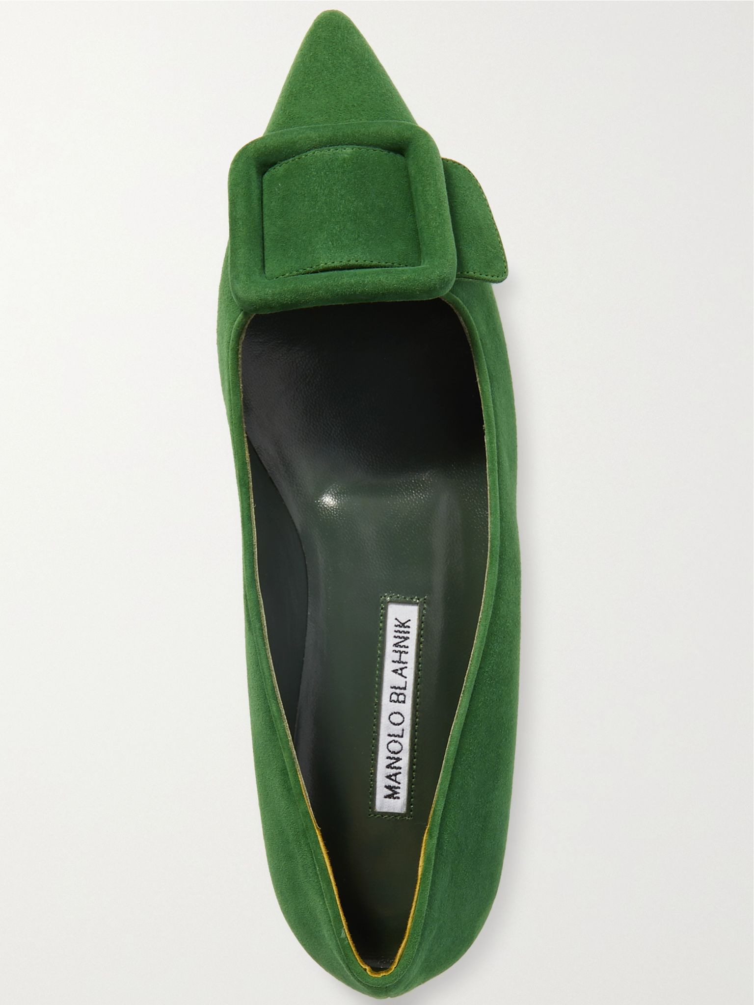 Maysale suede point-toe flats Green - 5