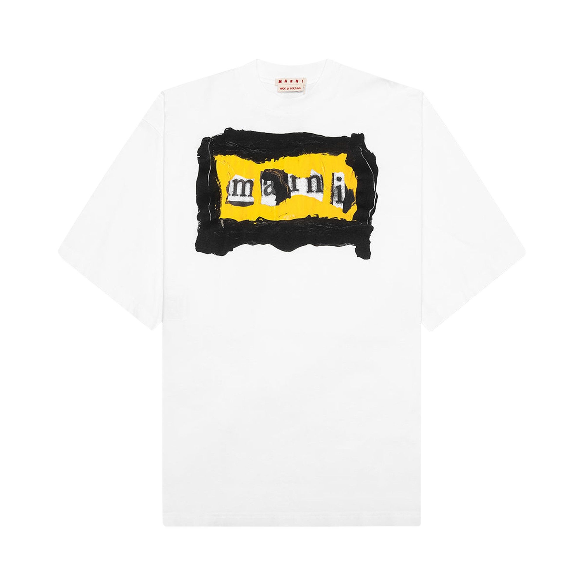 Marni Logo Printed Crewneck T-Shirt 'Lily White' - 1