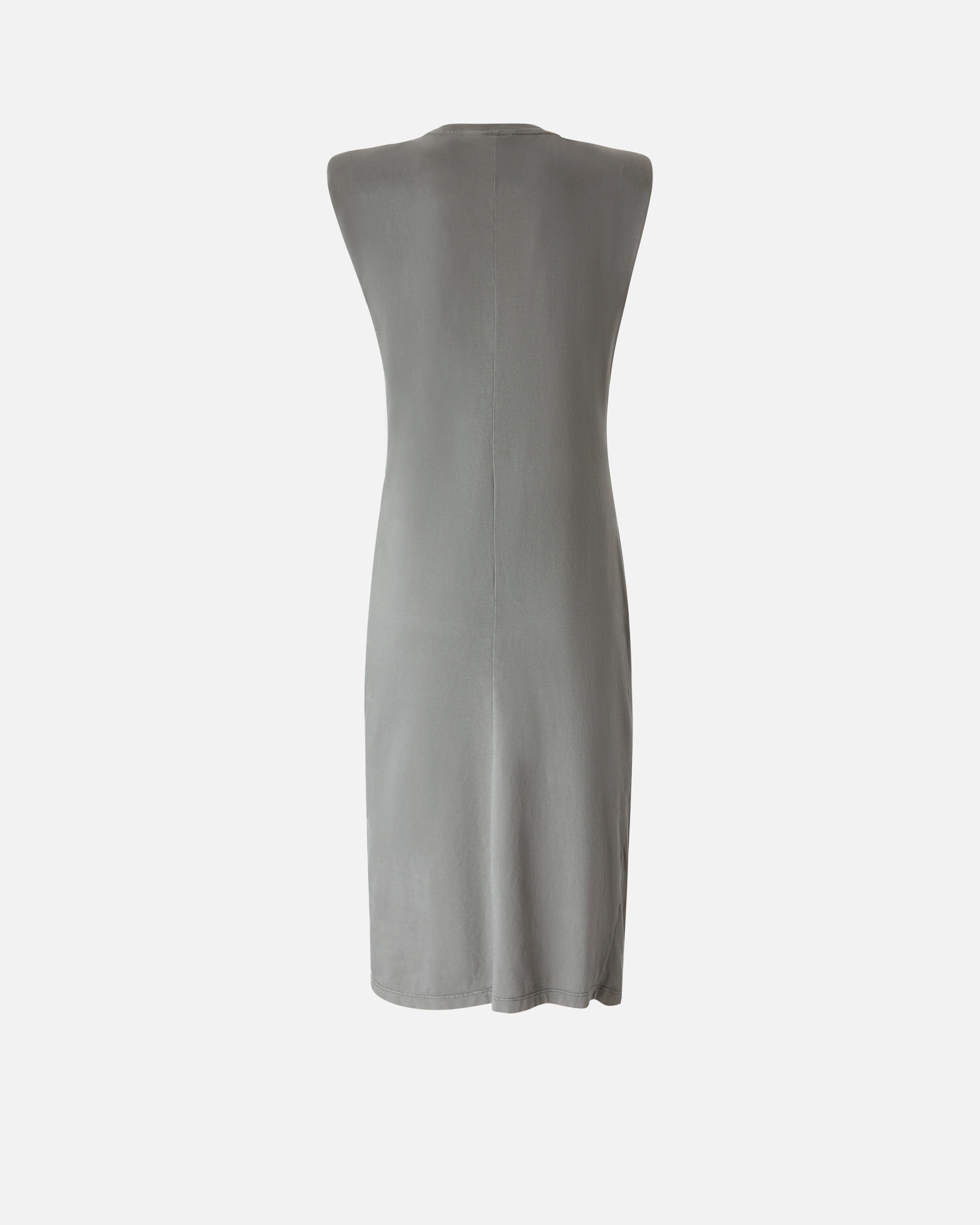KNITTED MIDI DRESS WITH PADDED SHOULDERS - 6