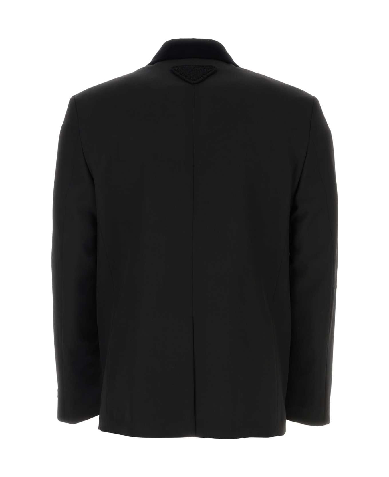 Black Wool Blazer - 2