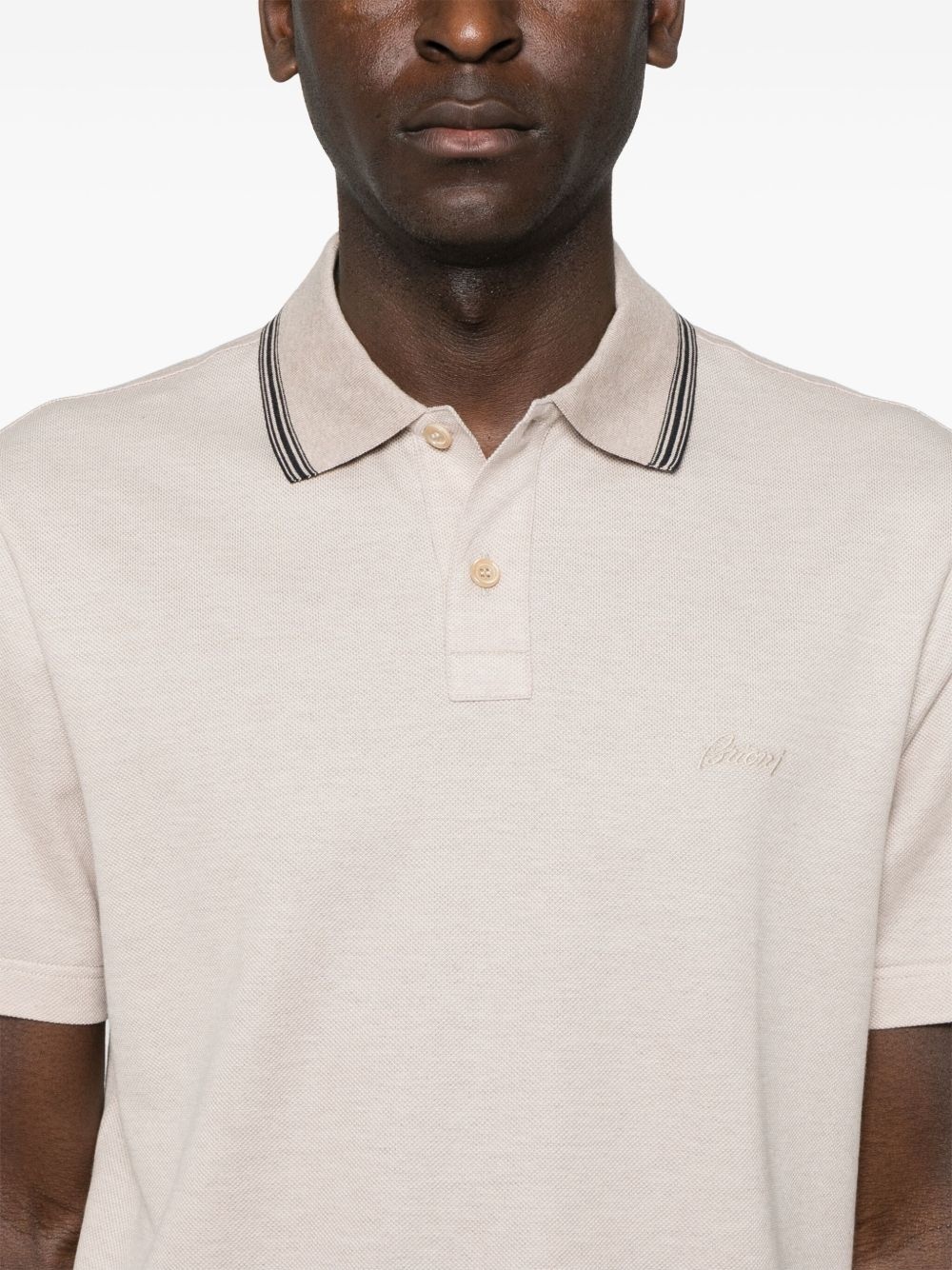 logo-embroidered polo shirt - 4