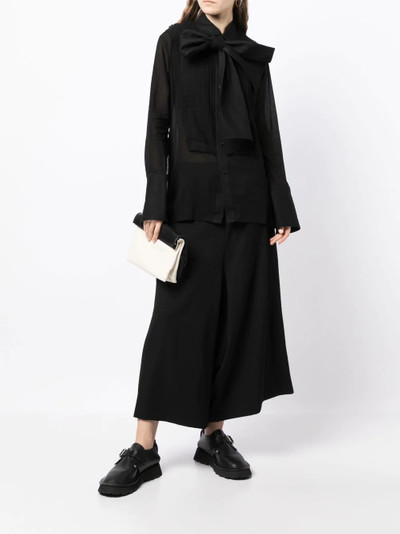 Yohji Yamamoto pussy-bow collar blouse outlook